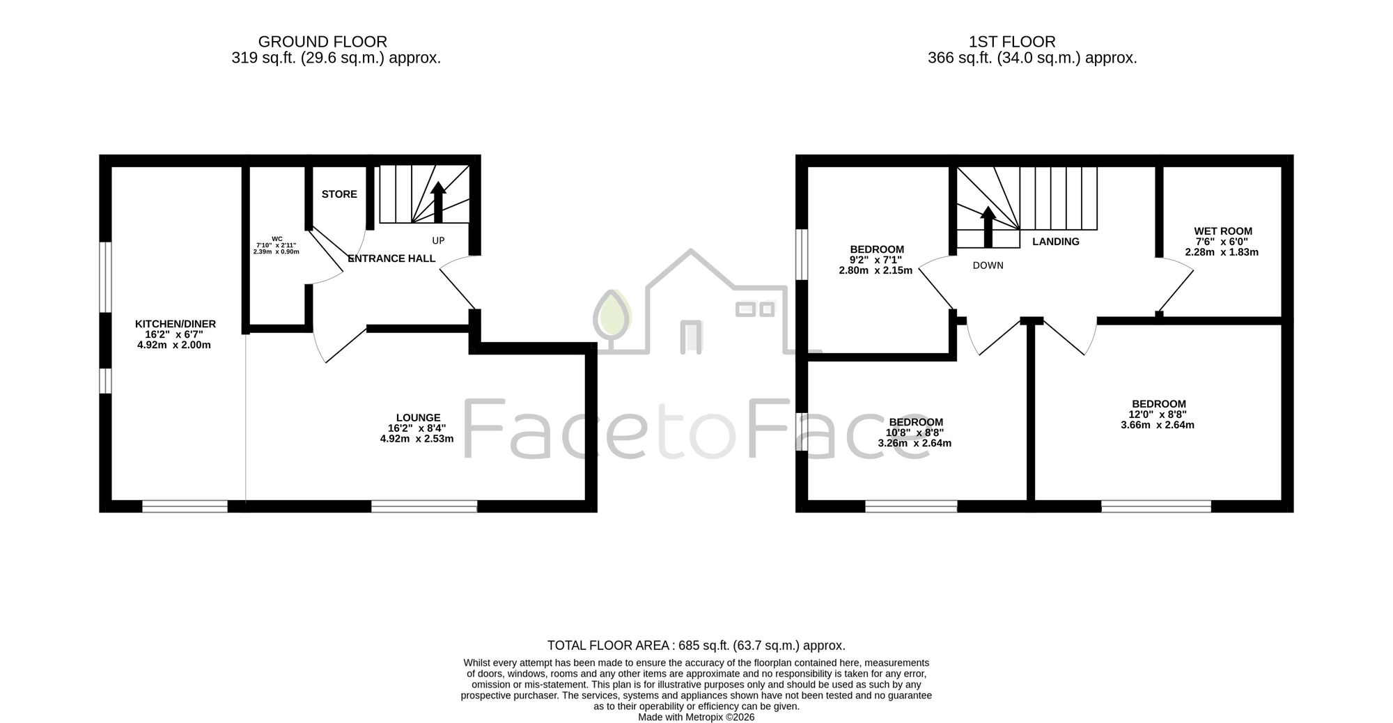 3 Oxford Street, Todmorden floorplan