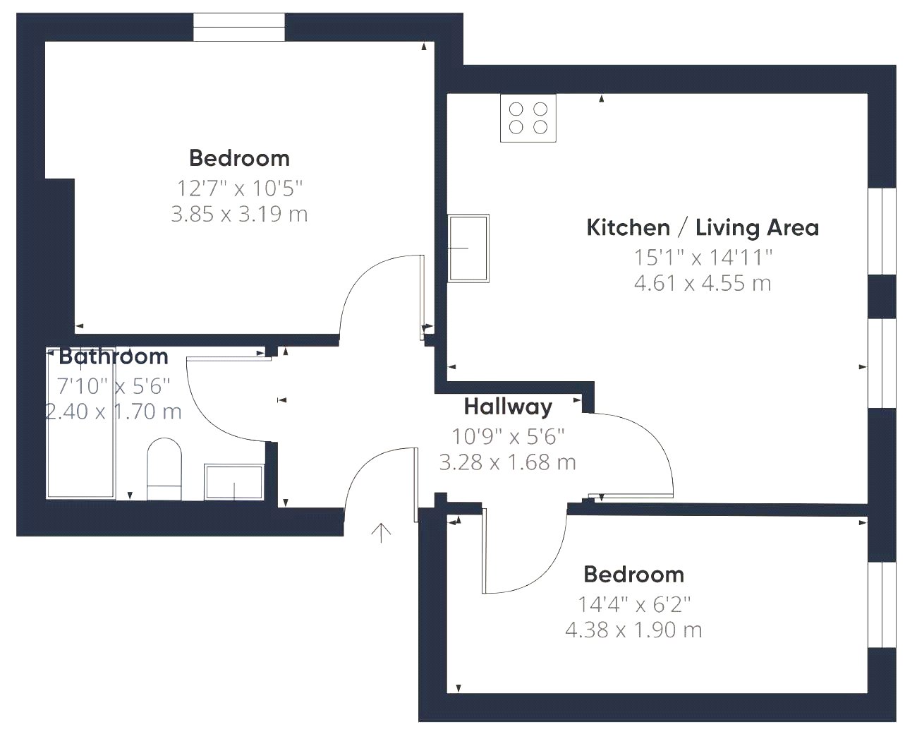 Flat 5, 22A,, Brooklands, North Yorkshire floorplan