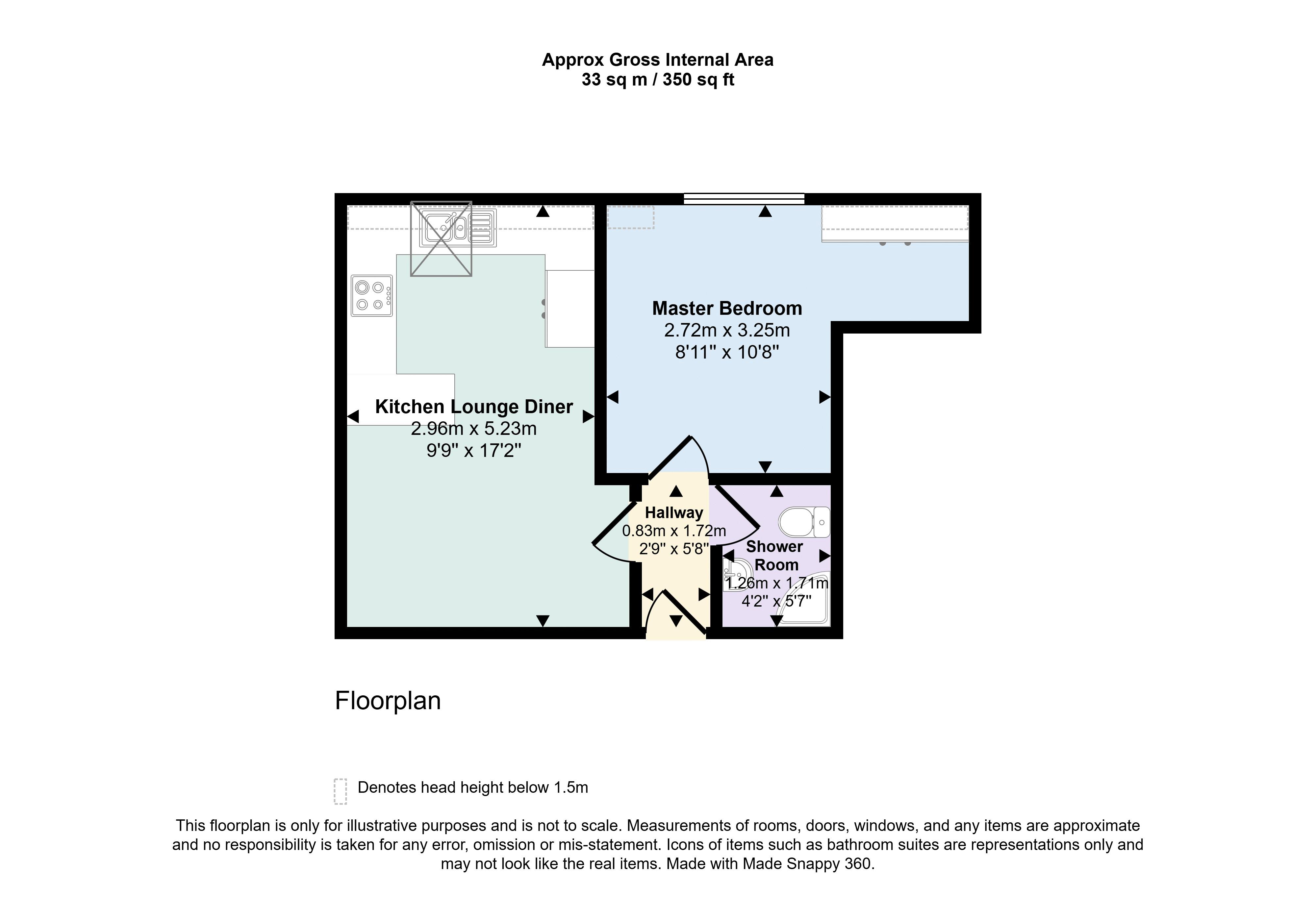 Flat 3, Citrus House, 602 Wimborne Road, Bournemouth floorplan