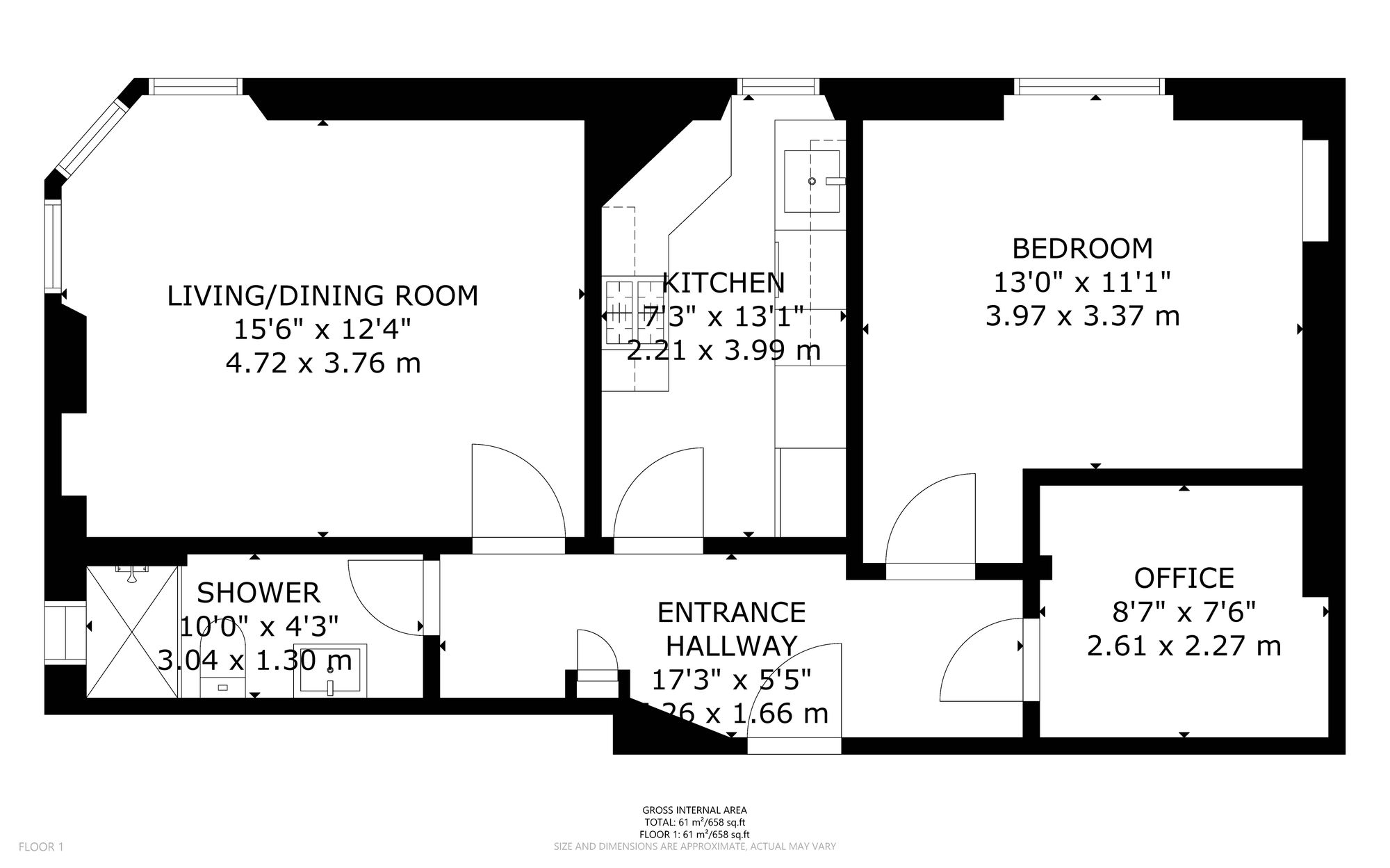 0/1 3 Kings Park Road, Glasgow floorplan