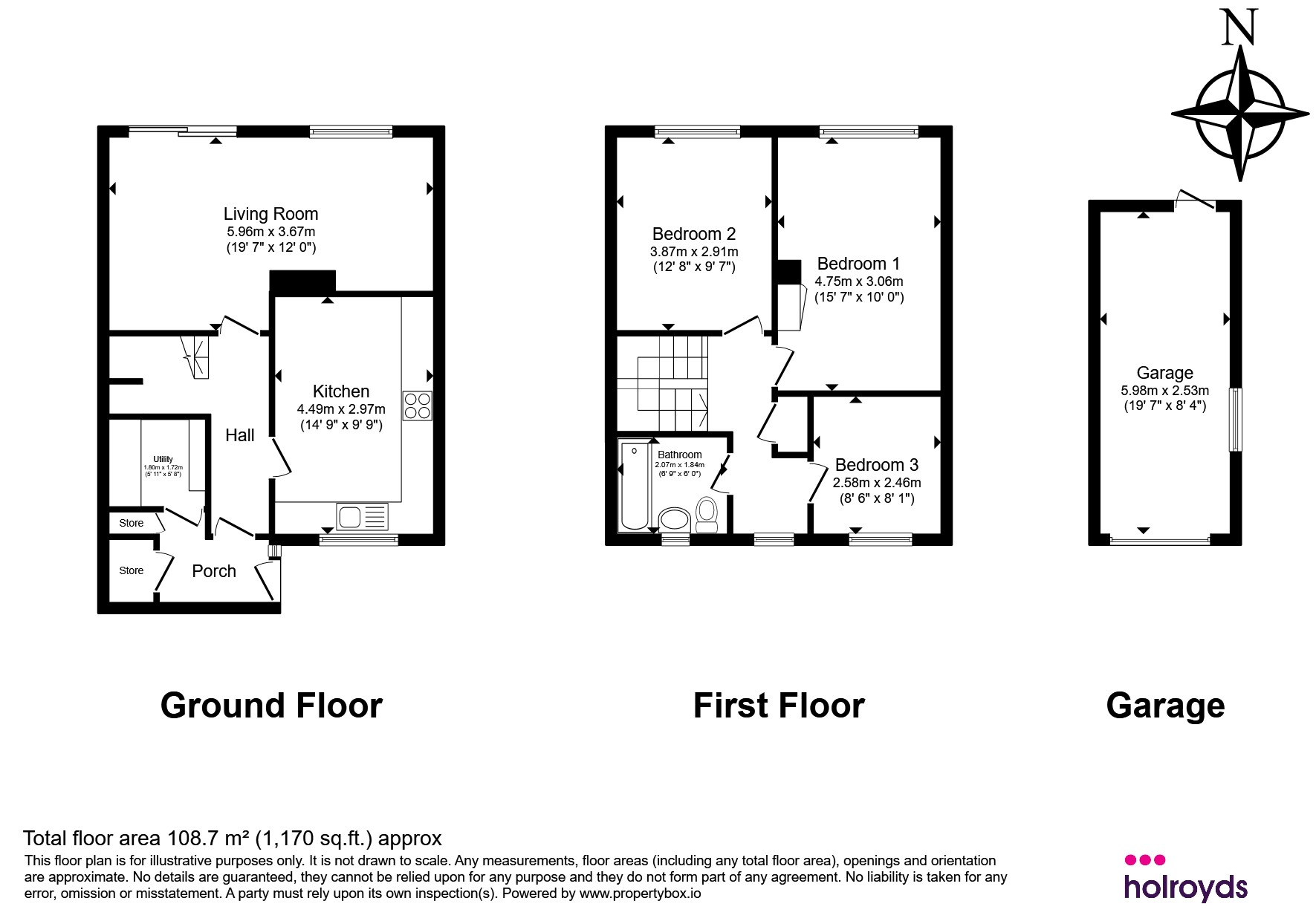 21, Harewood Road, Keighley floorplan