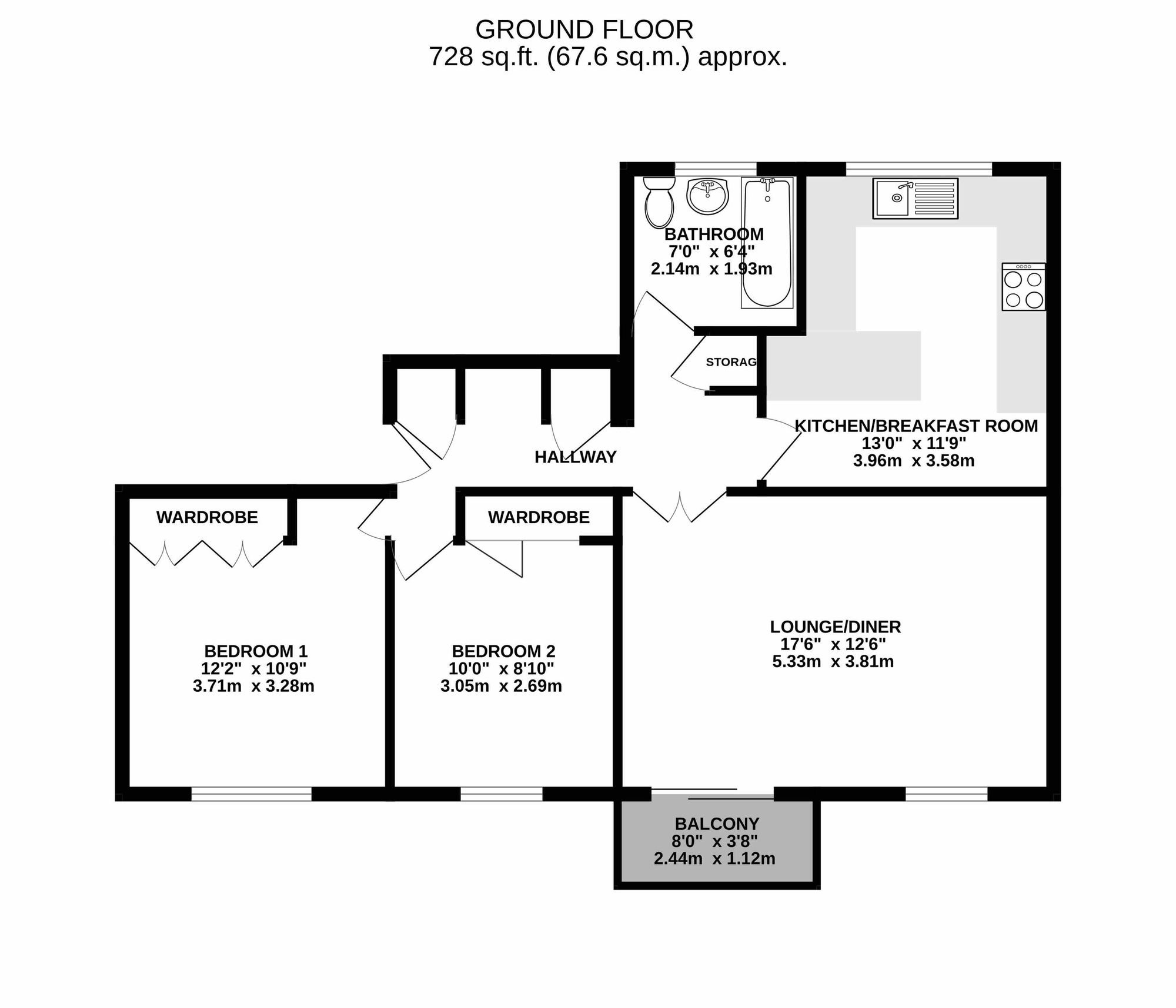 Flat 7, Lyngate Court Princess Margaret Avenue, Margate floorplan