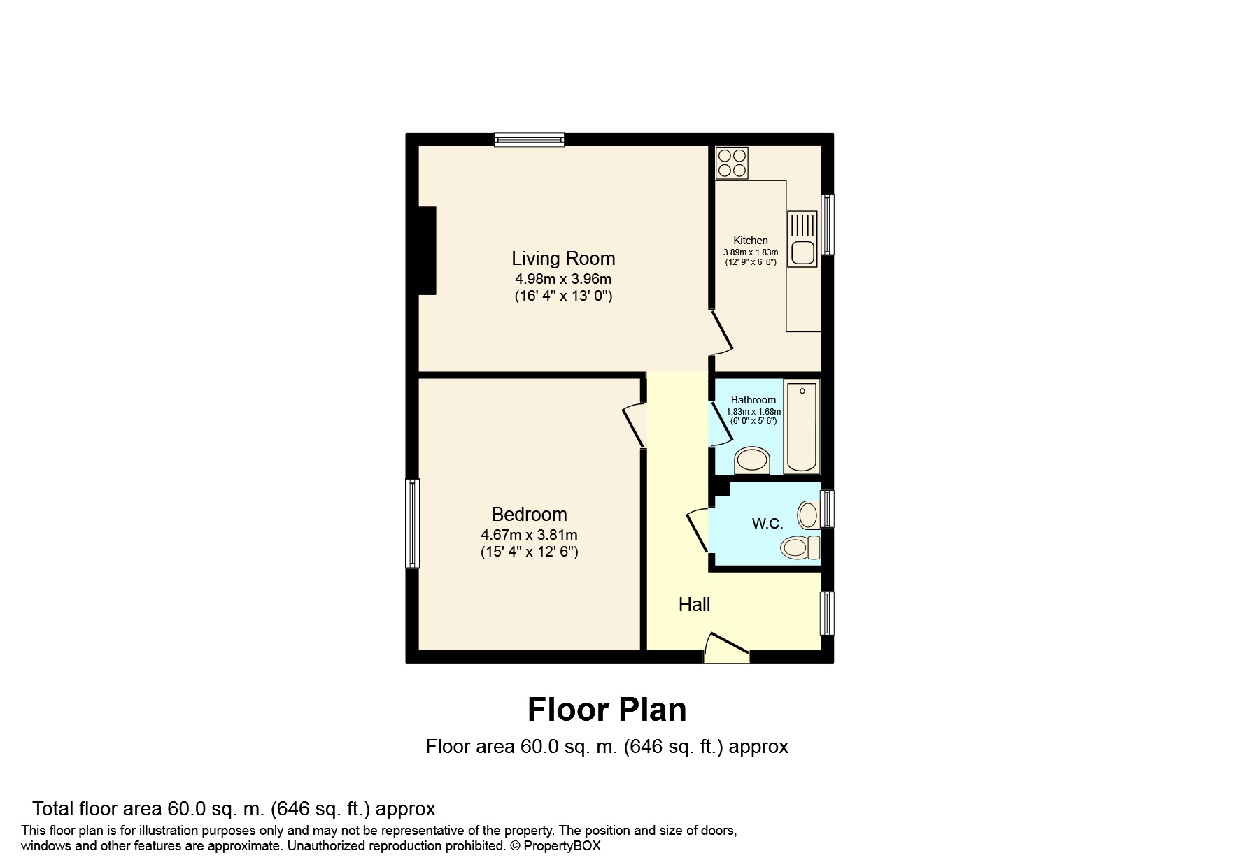 1 Bedrooms Flat to rent in Denne Park, Horsham RH13