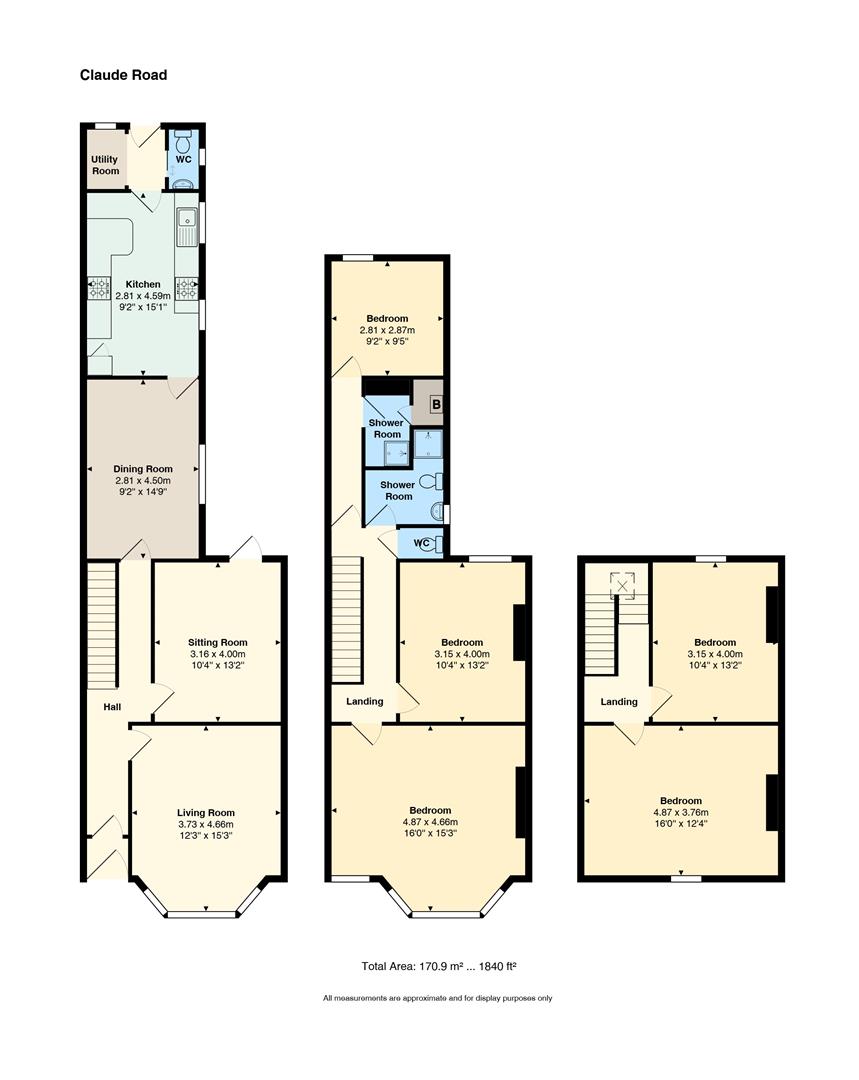 42, Claude Road, Cardiff floorplan