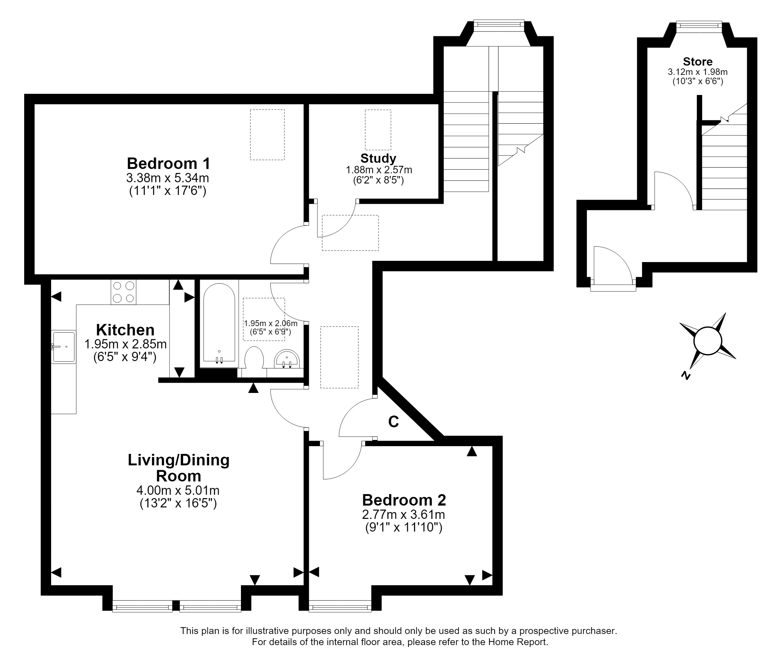 14/7, Fountainhall Road, Edinburgh floorplan