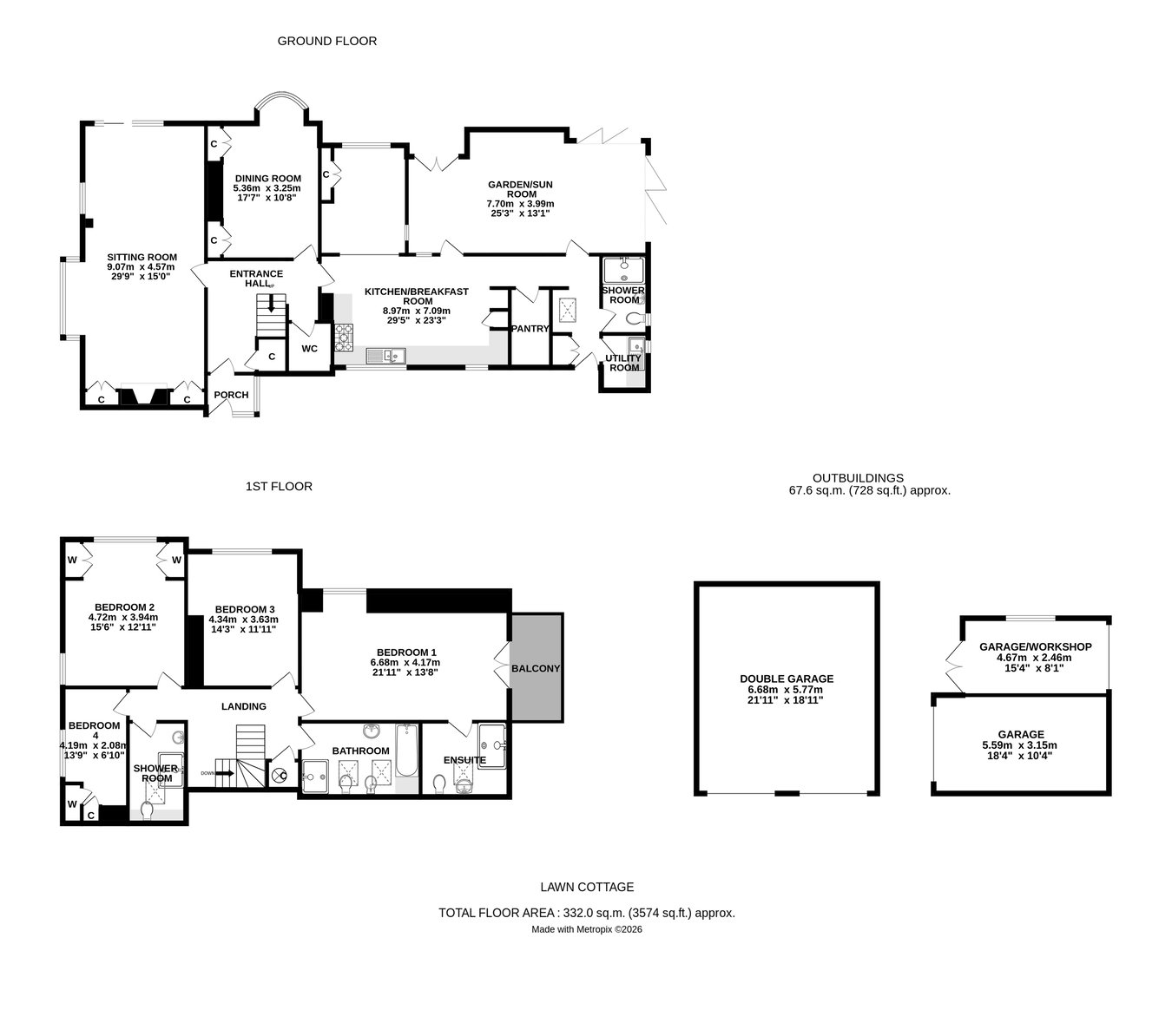 Lawn Cottage, Sway Road, Brockenhurst floorplan