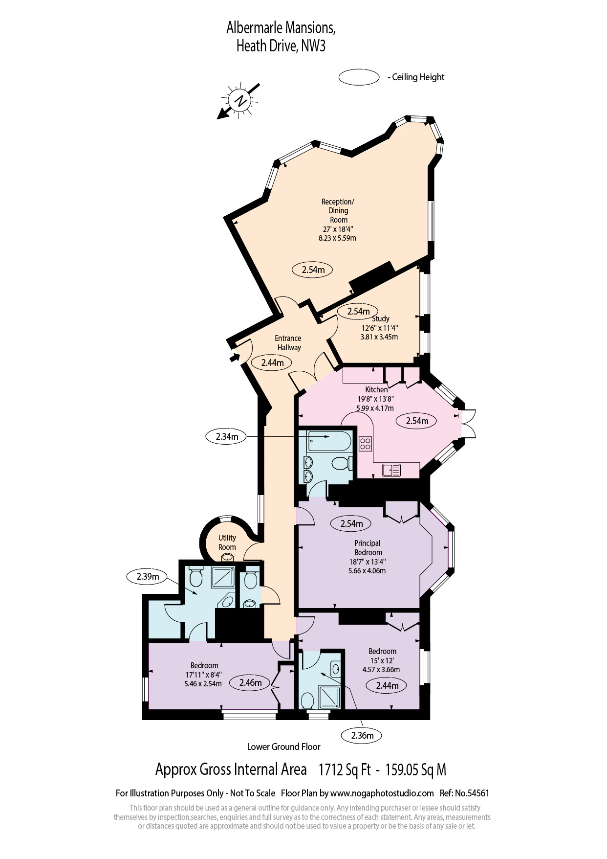 Flat 1,, Albermarle Mansions, London floorplan