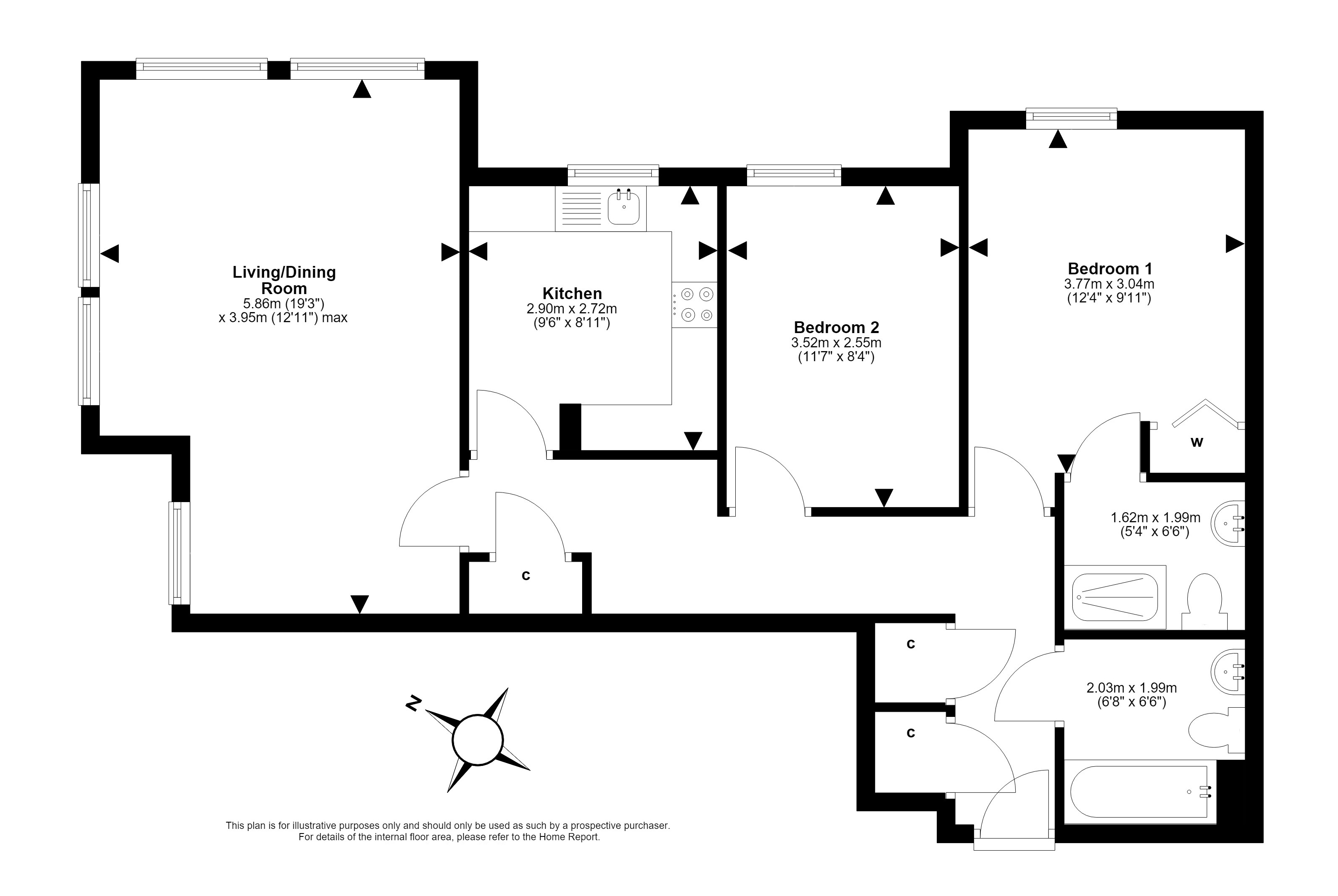6/4, Powderhall Rigg, Powderhall, Edinburgh floorplan