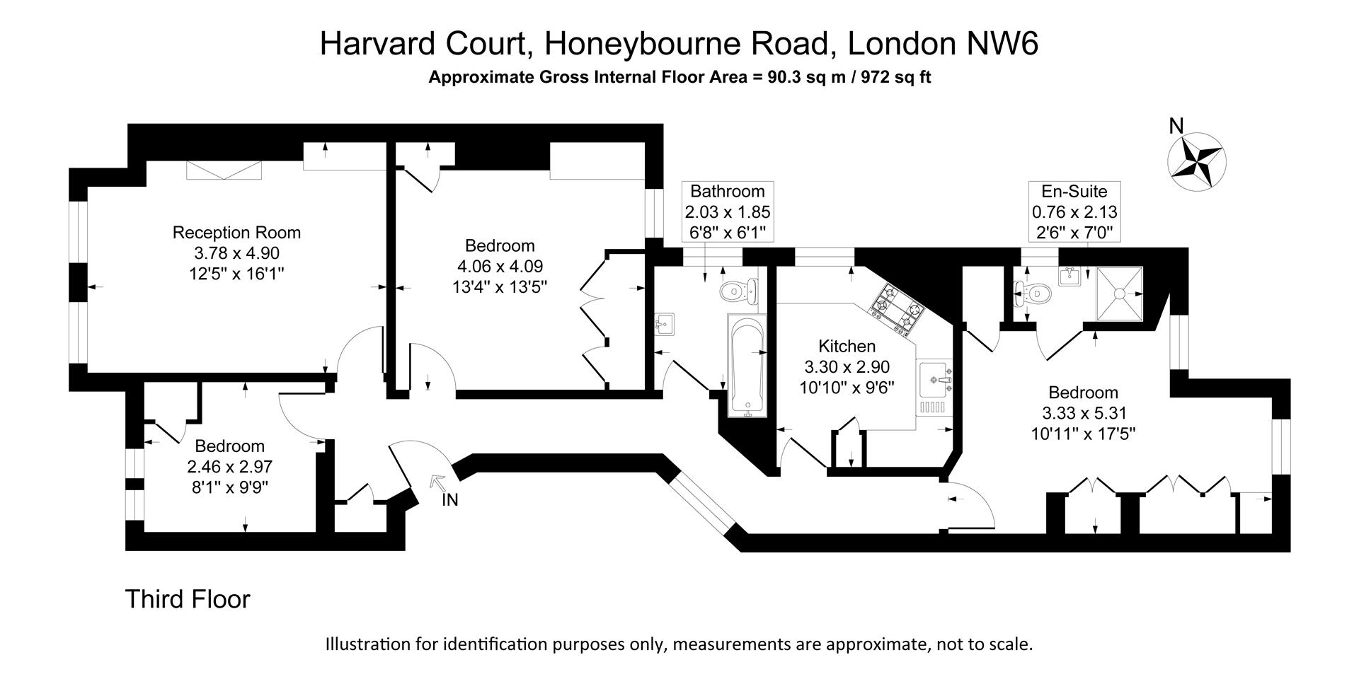 Flat 31, Harvard Court, Honeybourne Road, London floorplan