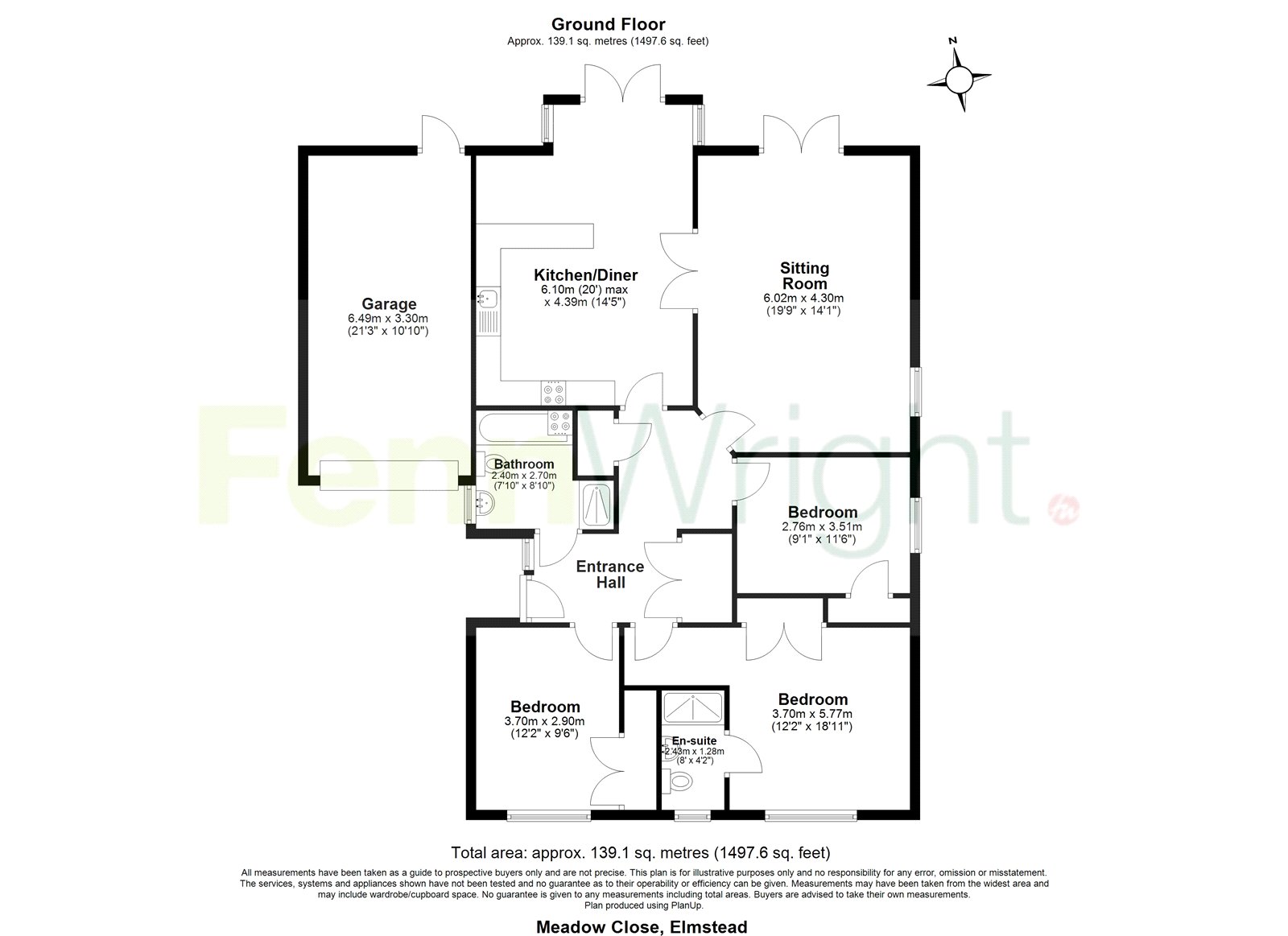 61, Meadow Close, Colchester floorplan