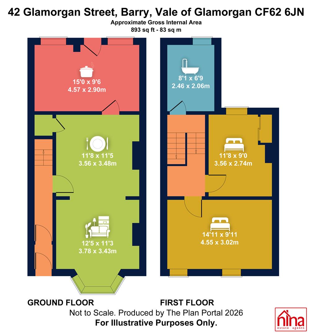 42, Glamorgan Street, Barry floorplan