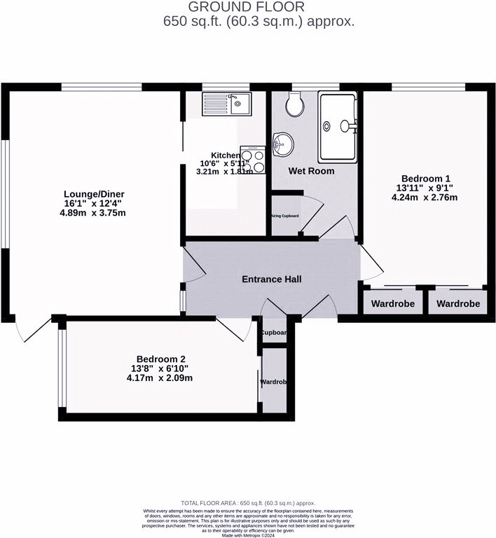 Flat 7, Forest Court,, Ashley Road, Hampshire floorplan