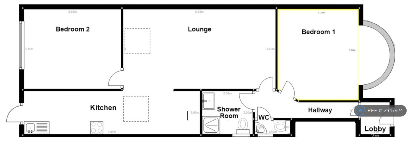 Flat, Larkfield Avenue, Harrow floorplan