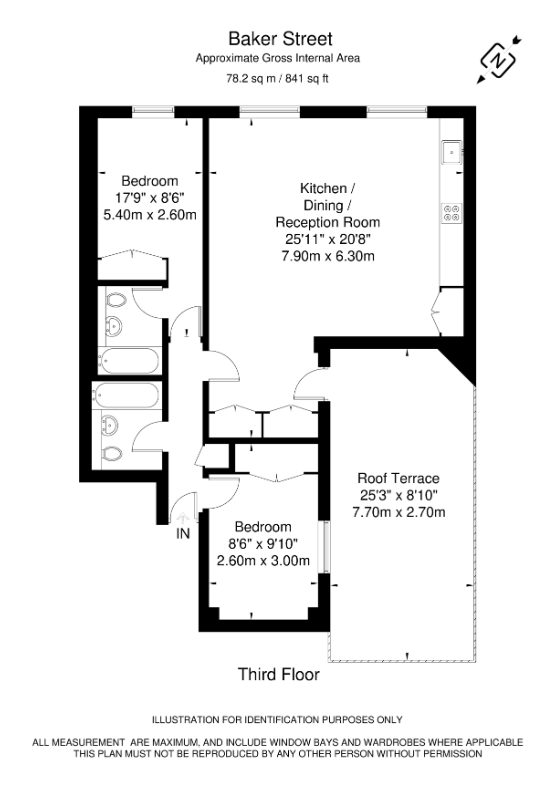 Apartment 4, 71, Baker Street, London floorplan