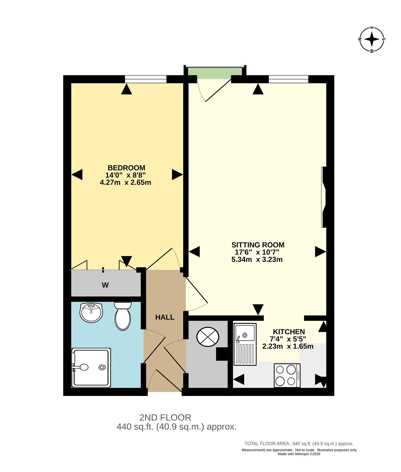 Flat 36, Churchfield Court,, Roebuck Close, Reigate floorplan