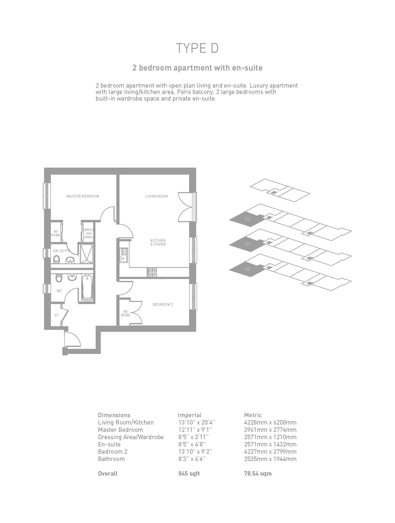 Plot 90 Top Floor Cair Apartment Castlegate Avenue