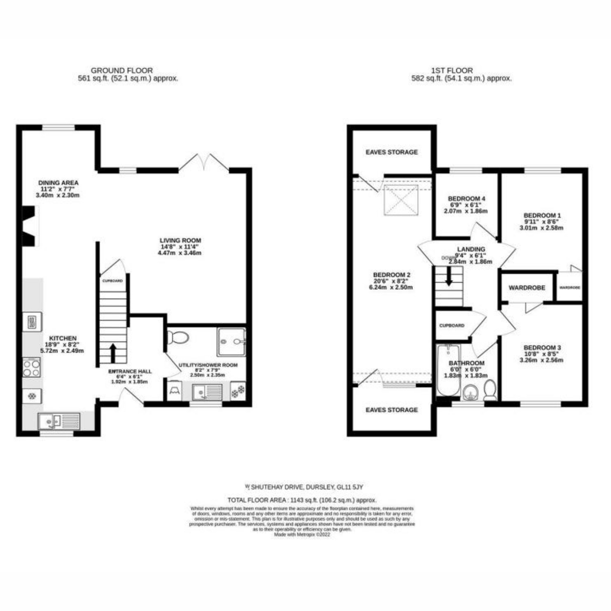 44, Shutehay Drive, Dursley floorplan