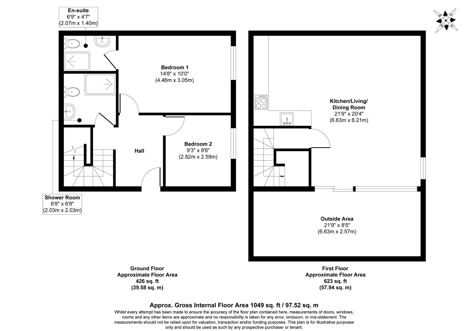 Flat 1, 559, Wandsworth Road, London floorplan