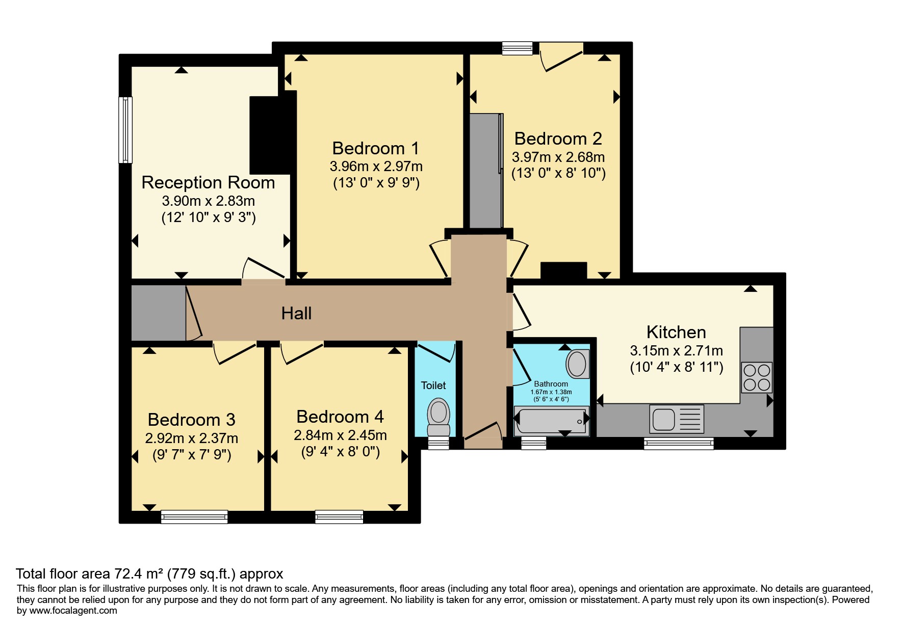 Flat 1, Triton House, Cahir Street, London floorplan