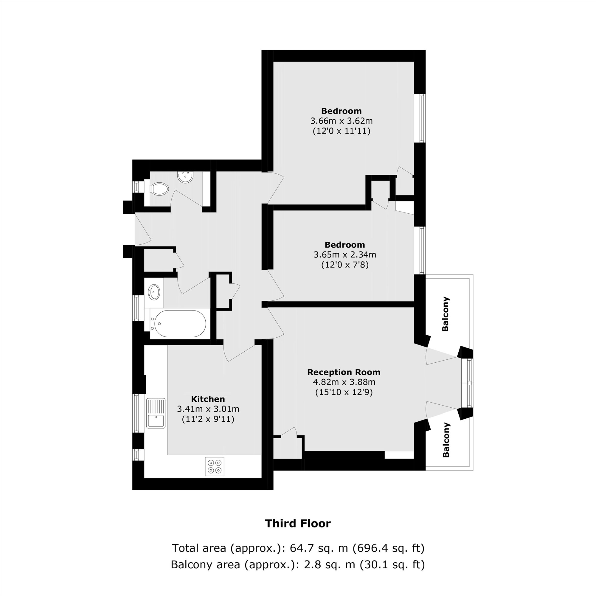 44, Flora Gardens, London floorplan