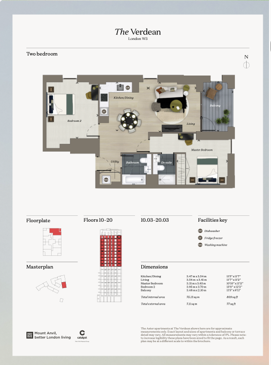 Flat 102, Monterrey House, London floorplan