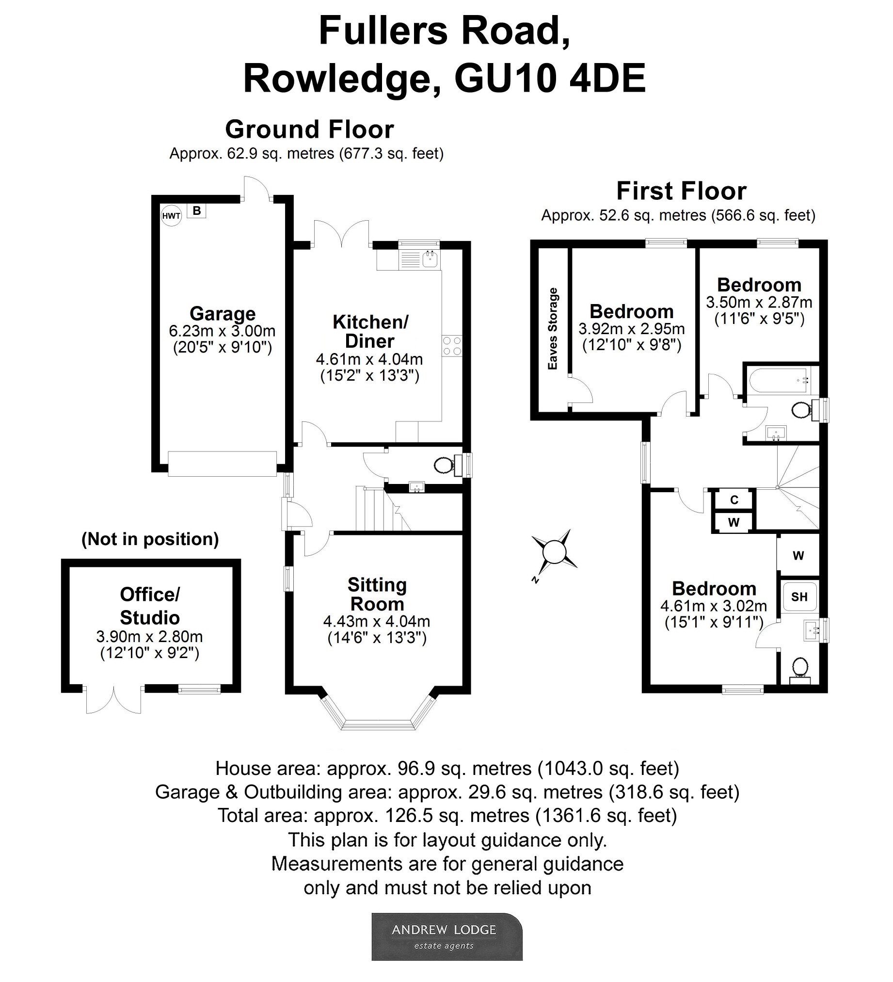 3 Bedrooms Detached house for sale in Fullers Road, Rowledge, Farnham GU10