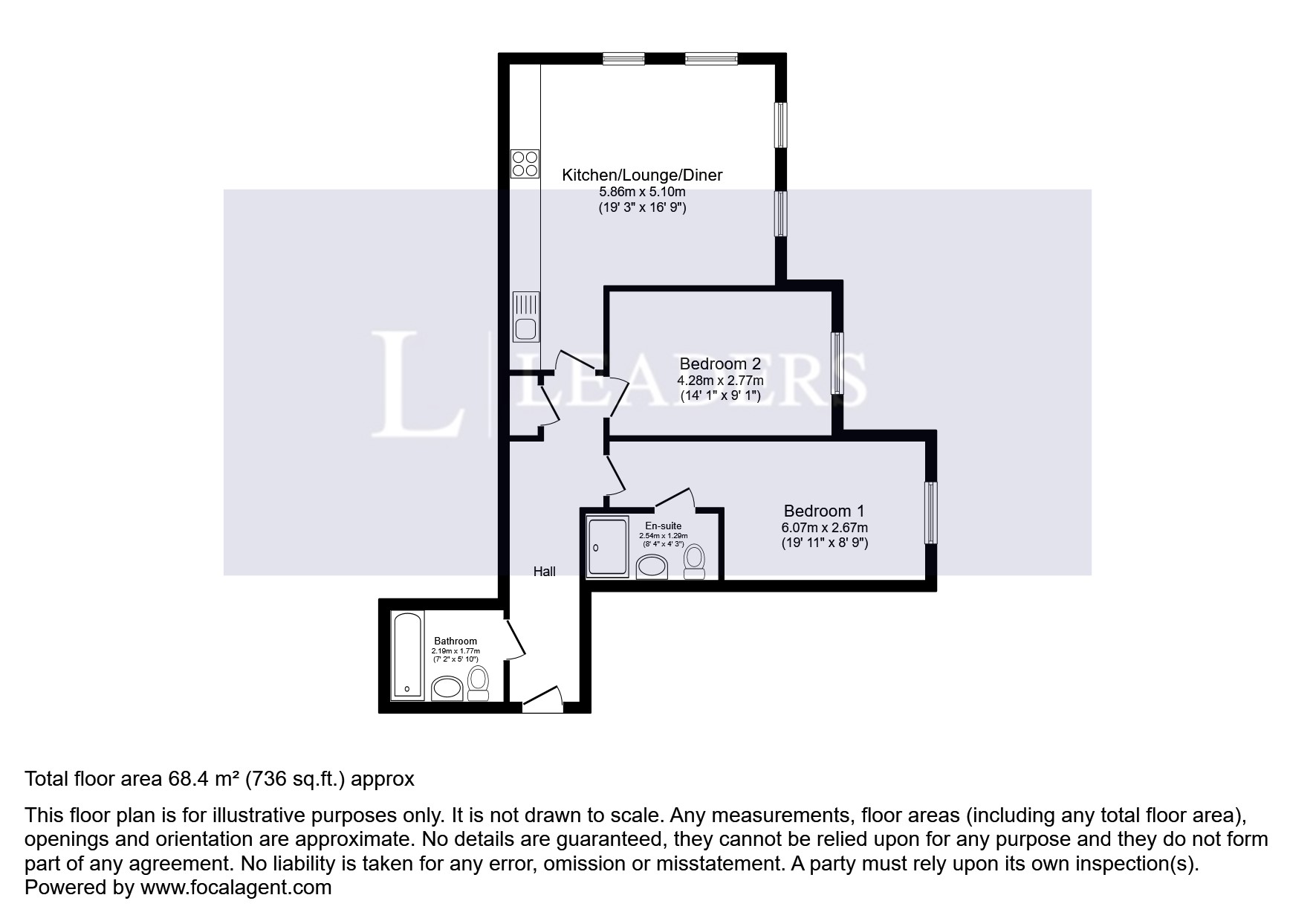 Flat 6, The Montague, 13 Durley Road South floorplan