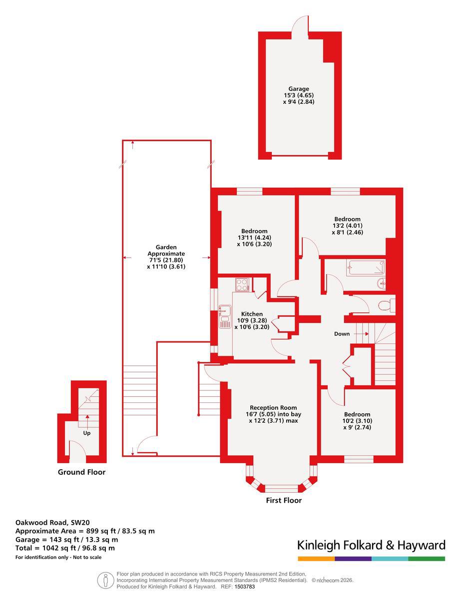 1B,, Oakwood Road, London floorplan