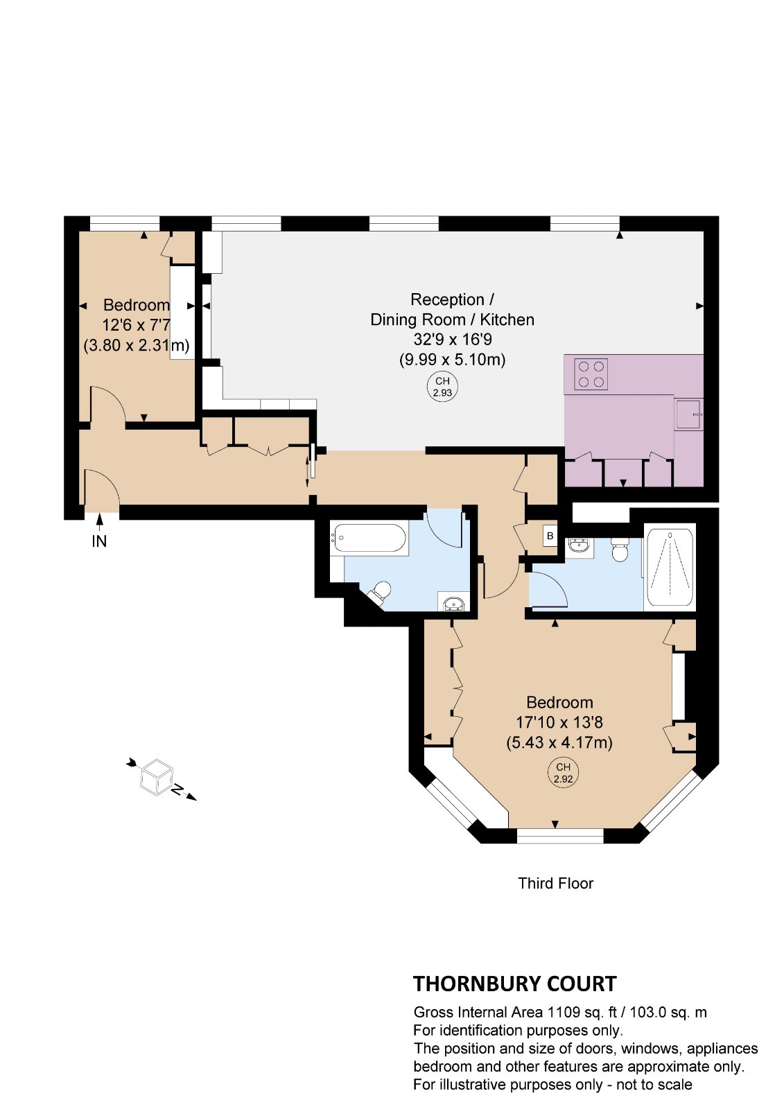 34, Thornbury Court, Notting Hill floorplan