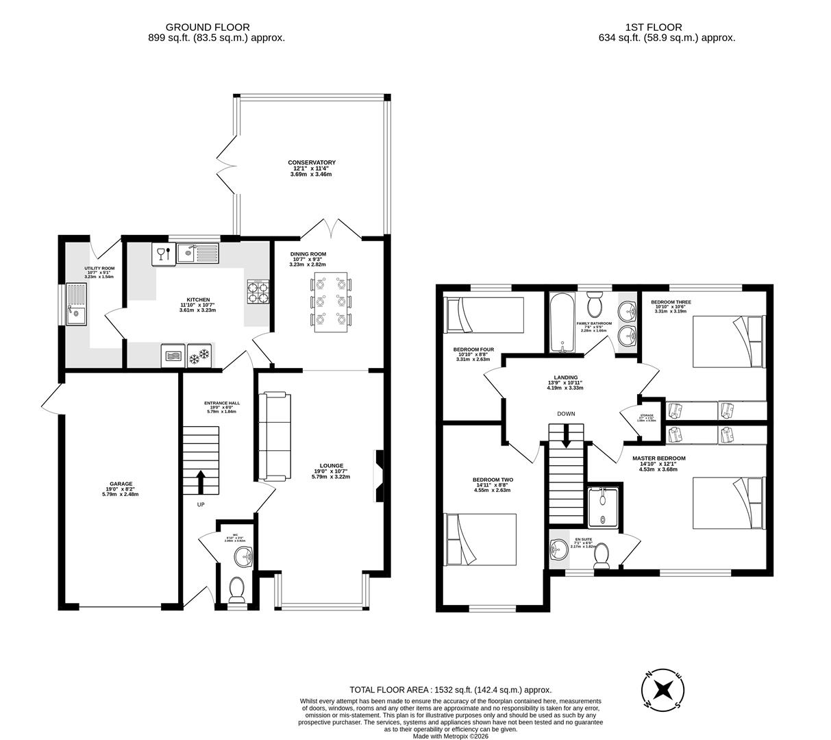 3, Windsor Close, Leyland floorplan