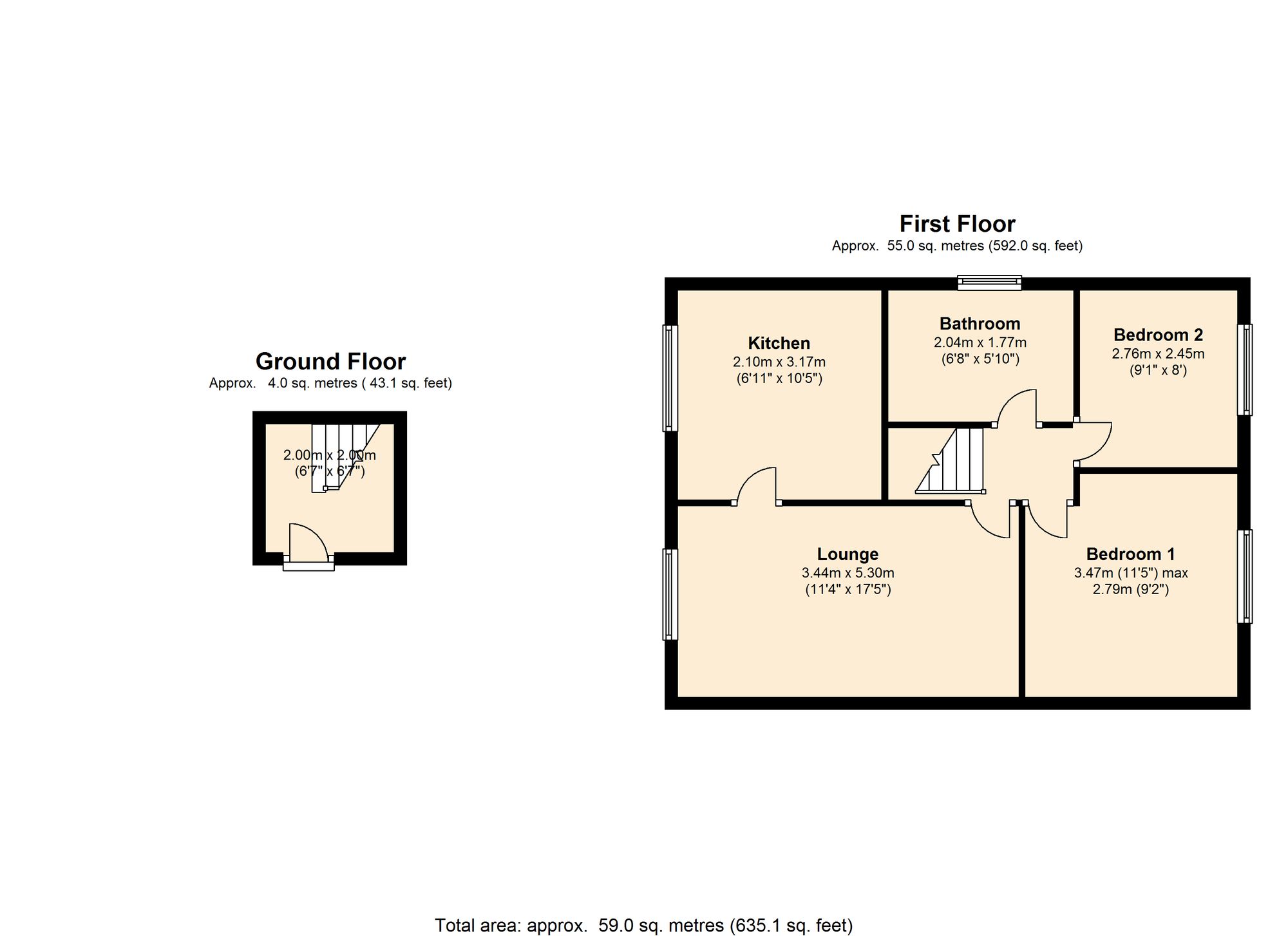 2 Bedrooms Flat to rent in Canal Street, Runcorn WA7