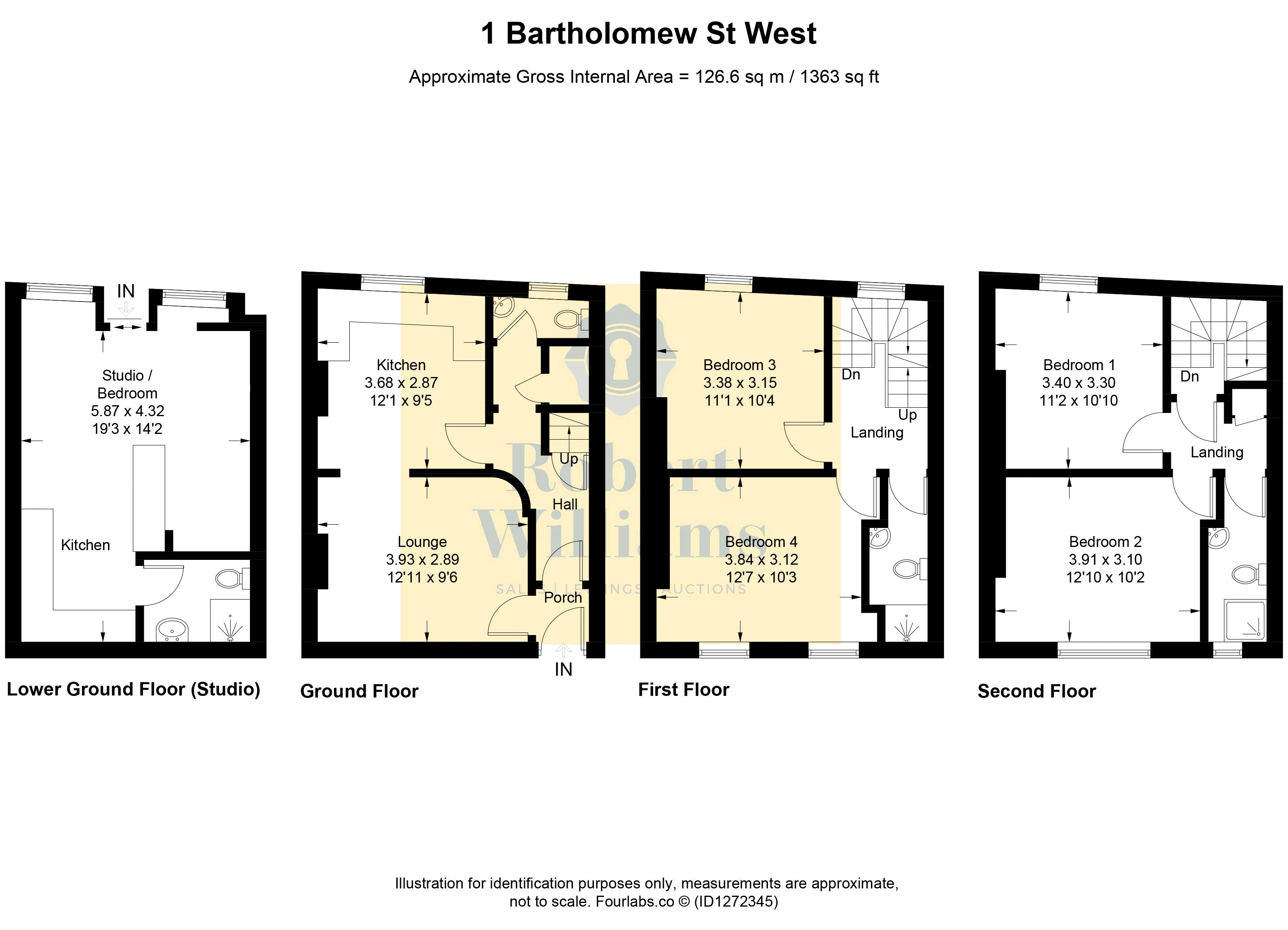 1, Bartholomew Street West, Exeter floorplan