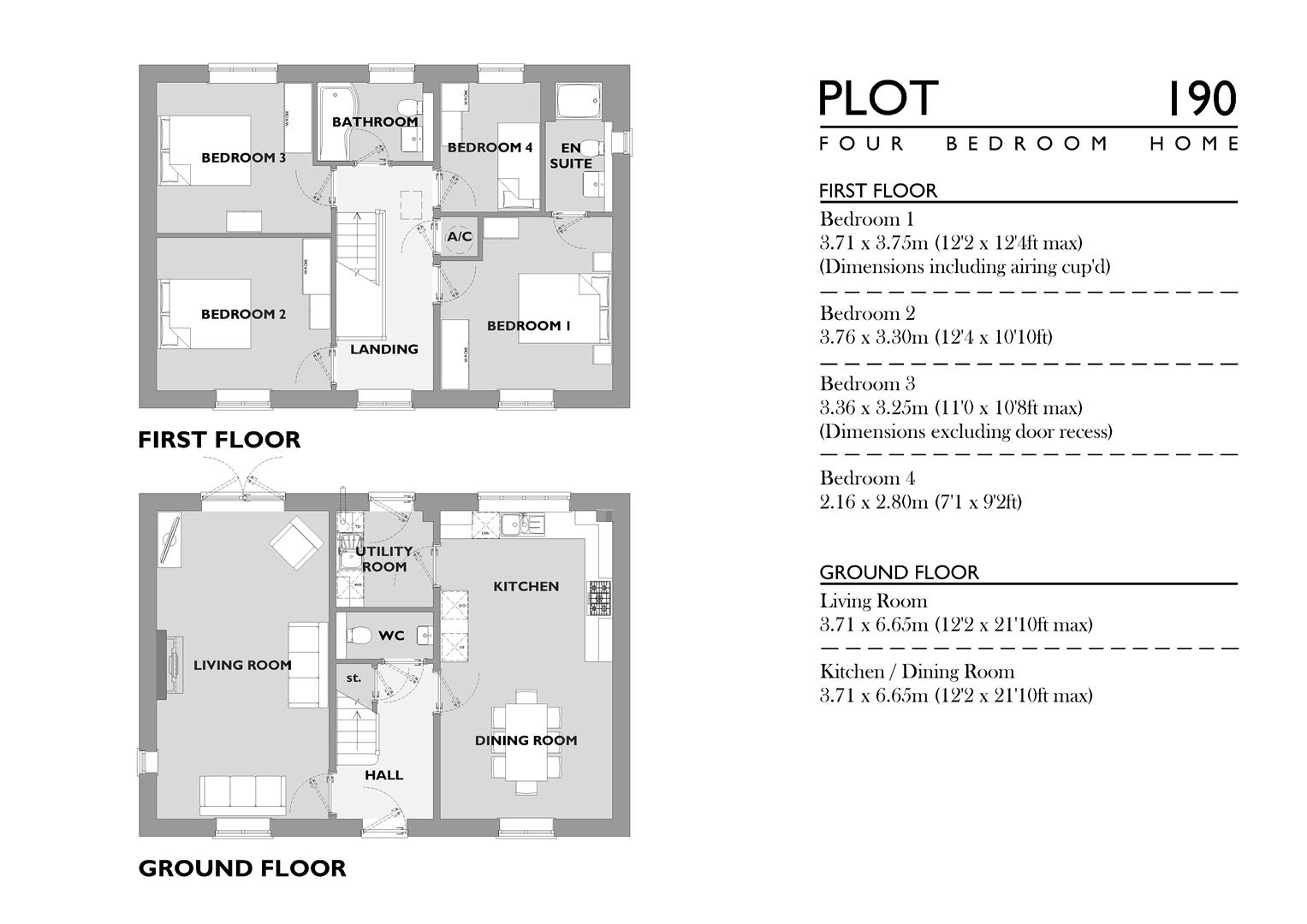 Plot 190, 23 The Drove, Weymouth floorplan