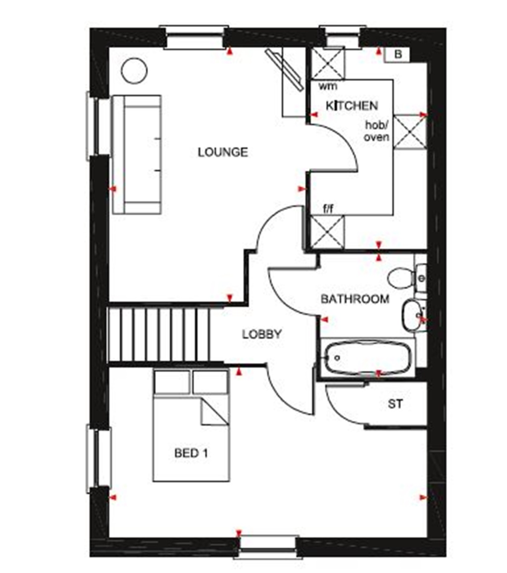 "Beardmore" at Ashlawn Road, Rugby CV22, 1 bedroom flat for sale