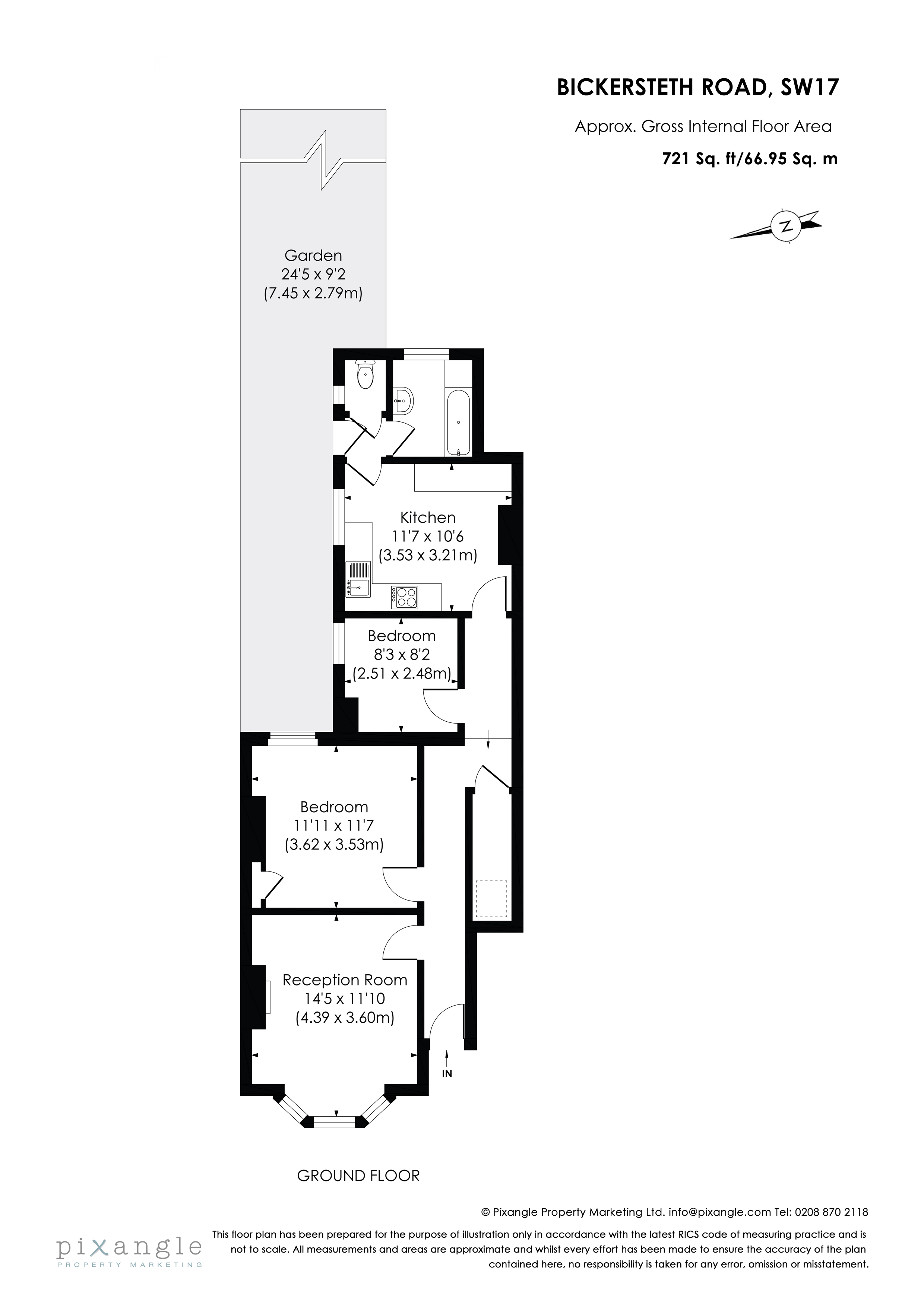 52, Bickersteth Road, London floorplan