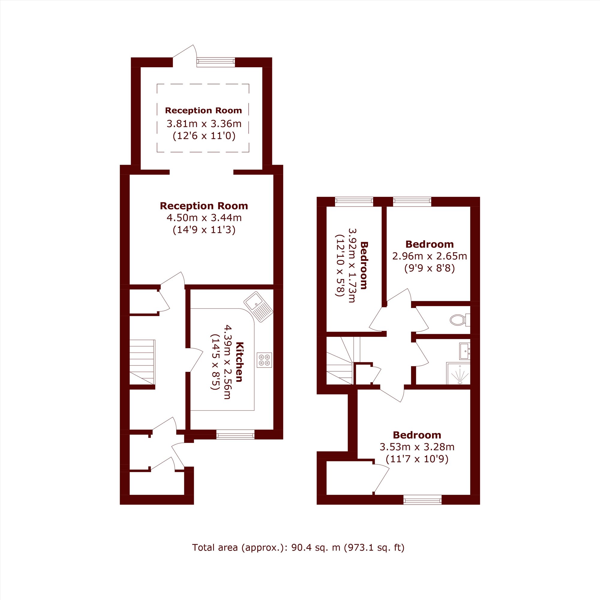 154, All Saints Road, London floorplan