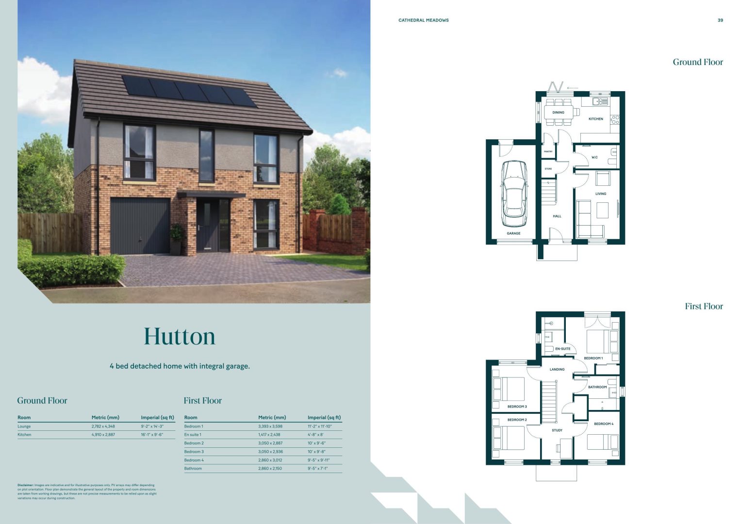 Plot 64, Hutton, Cathedral Meadows, Station Road, Durham floorplan