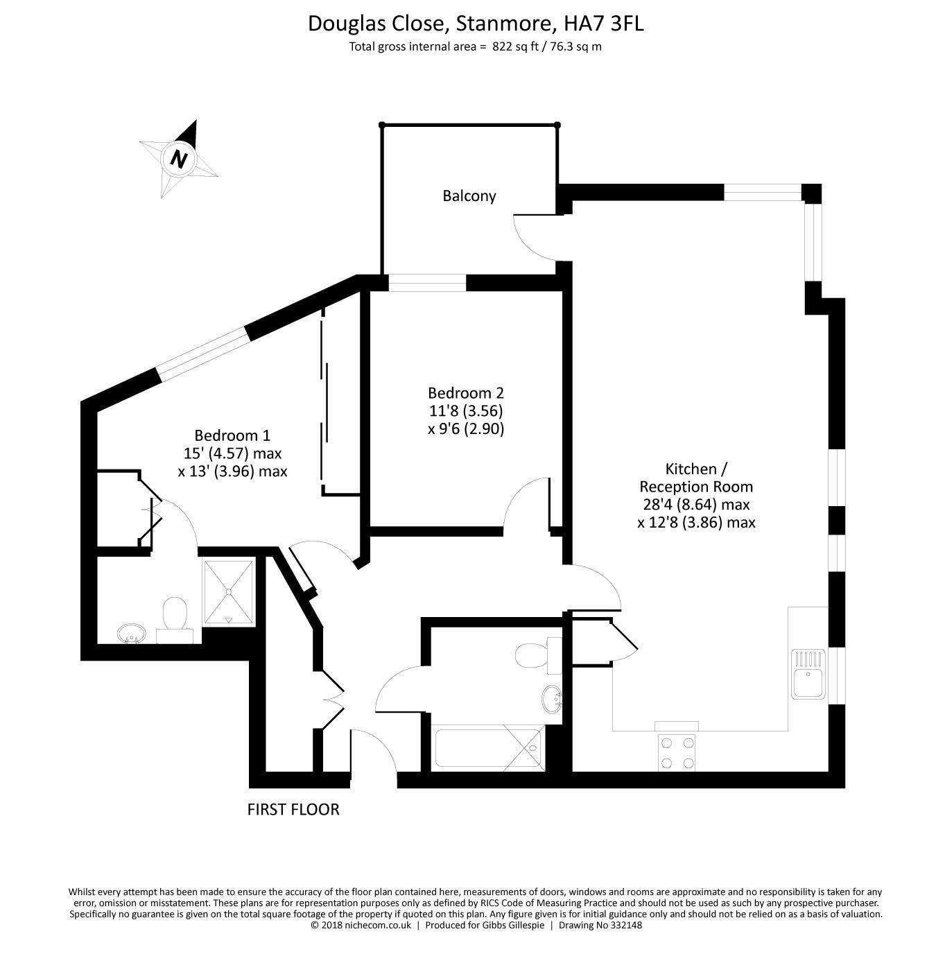 2 Bedrooms Flat to rent in Douglas Close, Stanmore, Middlesex HA7