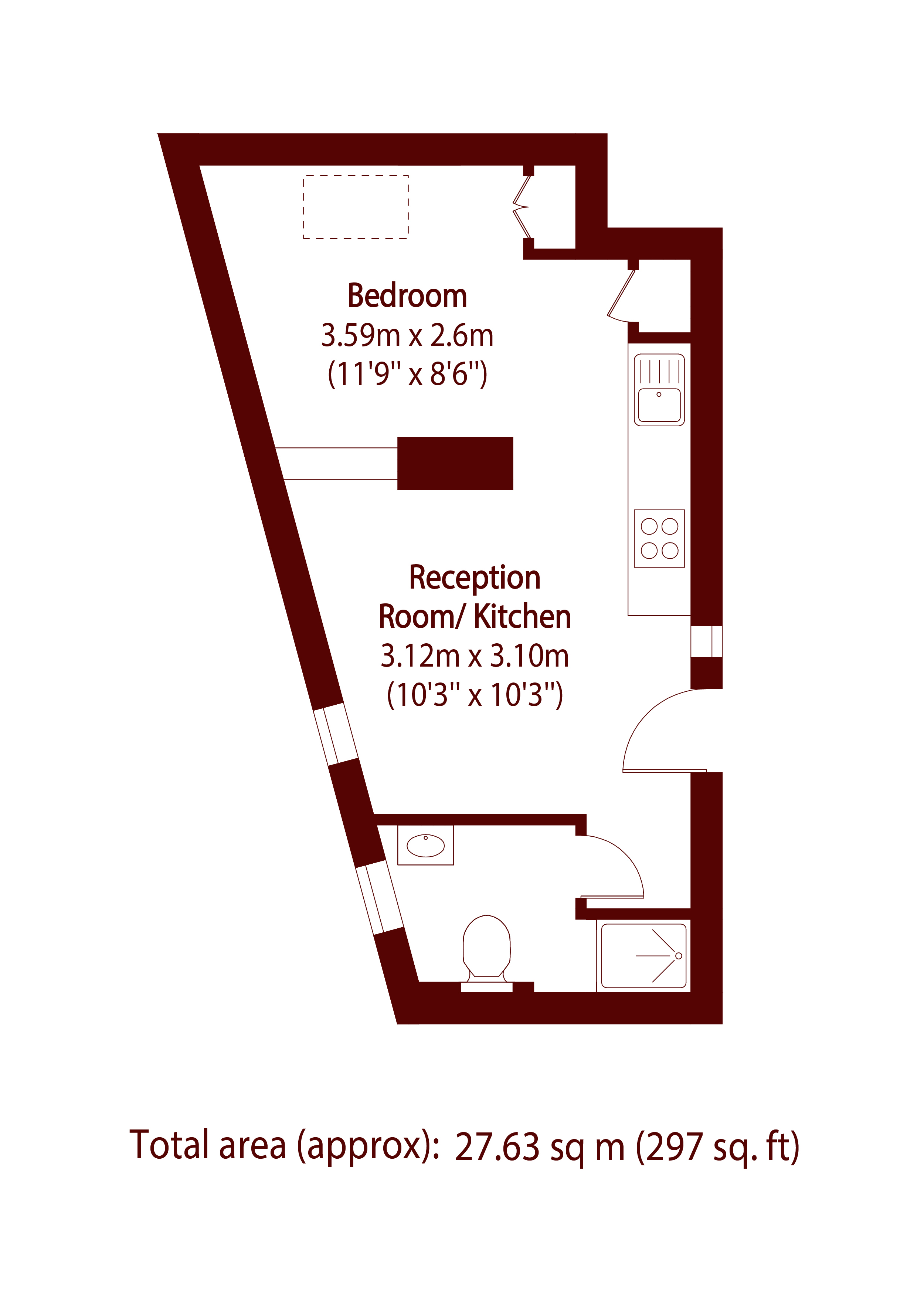 1G, Wilmot Place, London floorplan