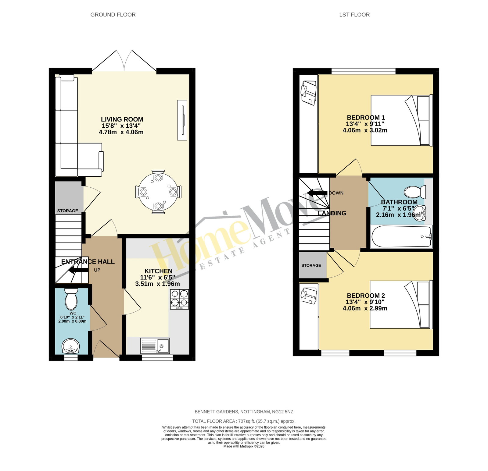 4, Bennett Gardens, Nottingham floorplan