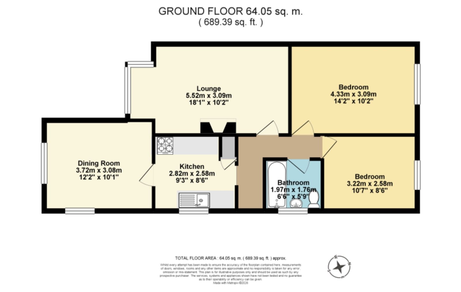 1a, Queens Avenue, Kent floorplan