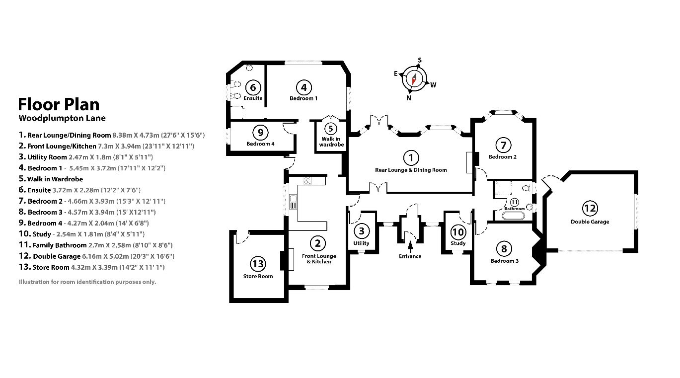 4 Bedrooms Detached bungalow for sale in Woodplumpton Lane Broughton, Preston PR3