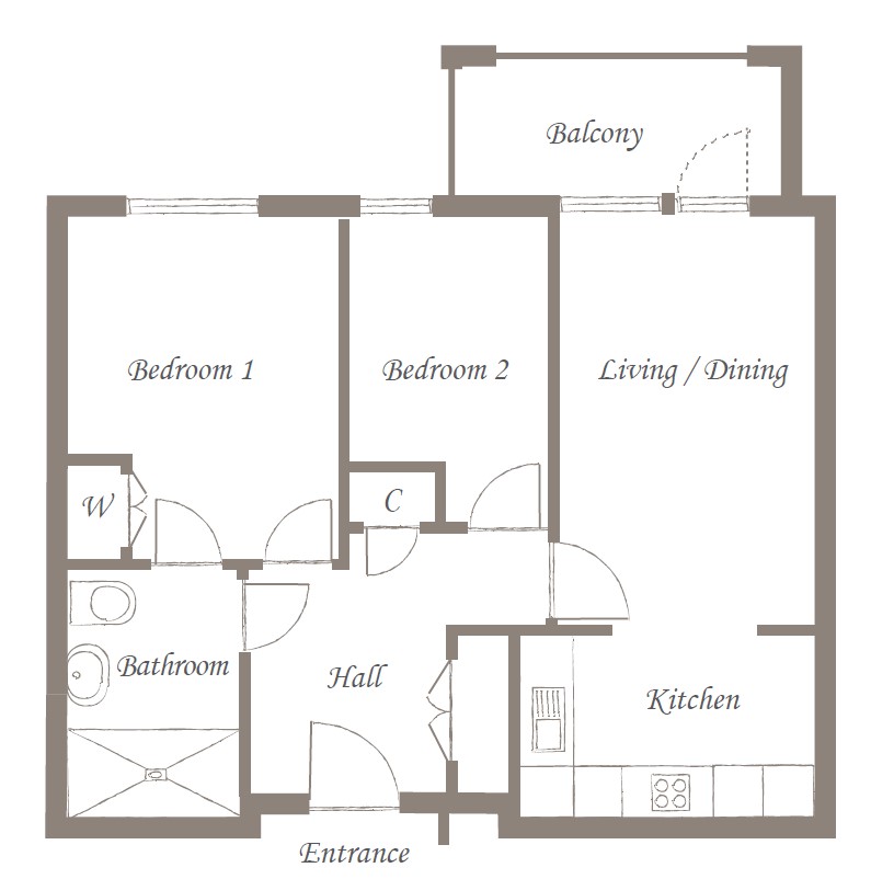 2 Bedrooms  for sale in The Boulevard, Horsham RH12