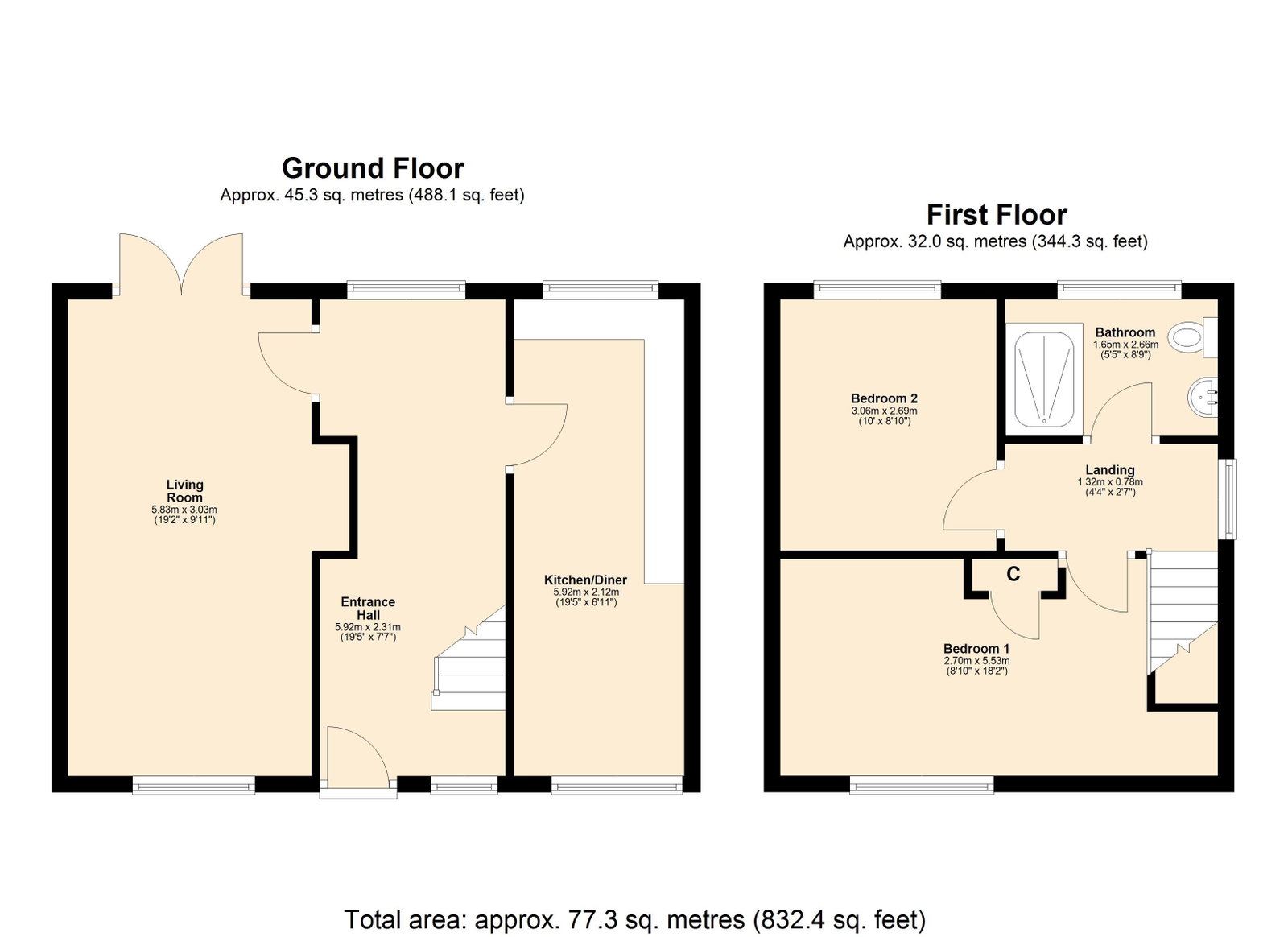 47, Hawthorn Crescent, Skelmersdale floorplan