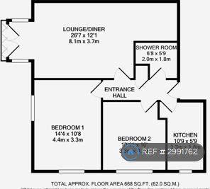 Flat  White Chimneys, Crowborough Hill, Crowborough floorplan