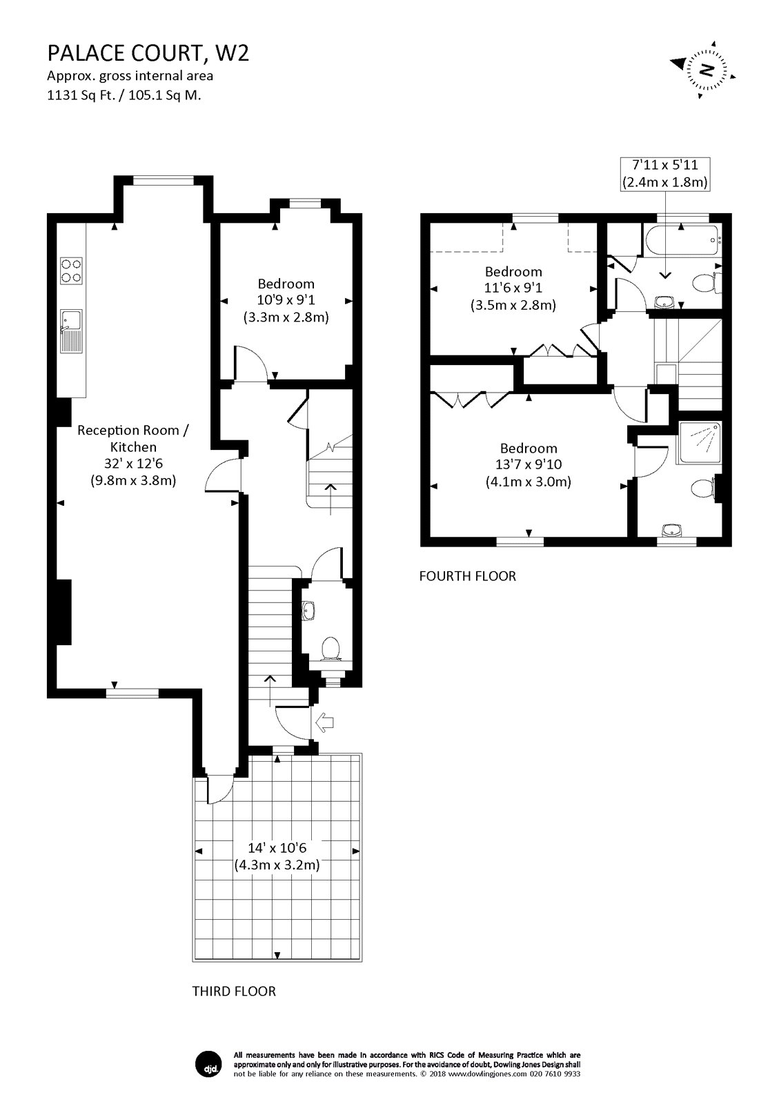 3 Bedrooms Flat to rent in Palace Court, Bayswater W2