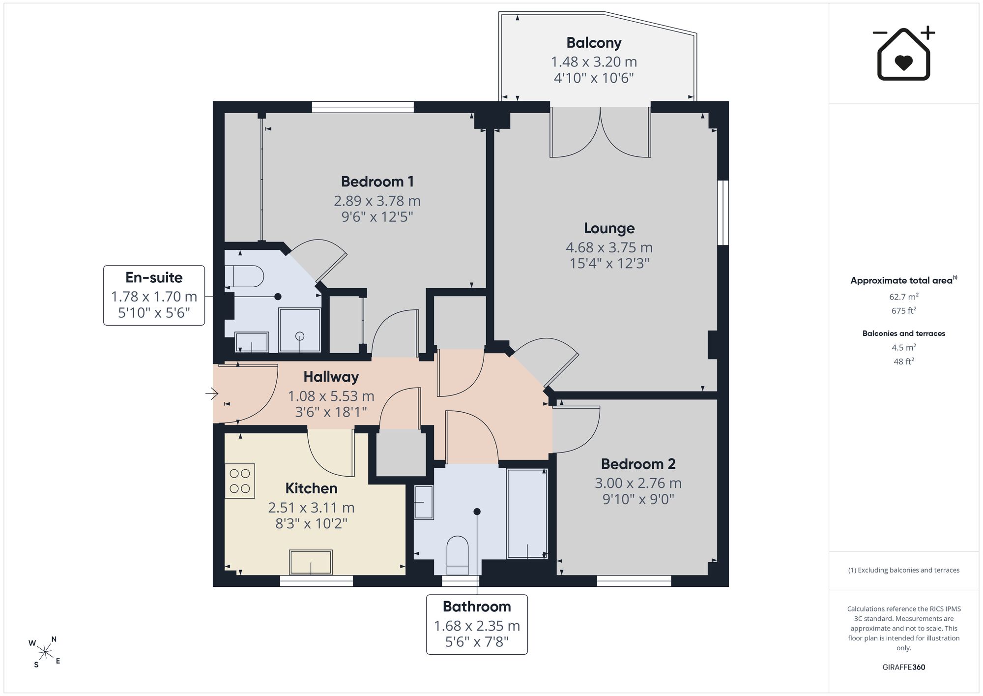 Flat 3, Ty Camlas Y Rhodfa, Barry floorplan