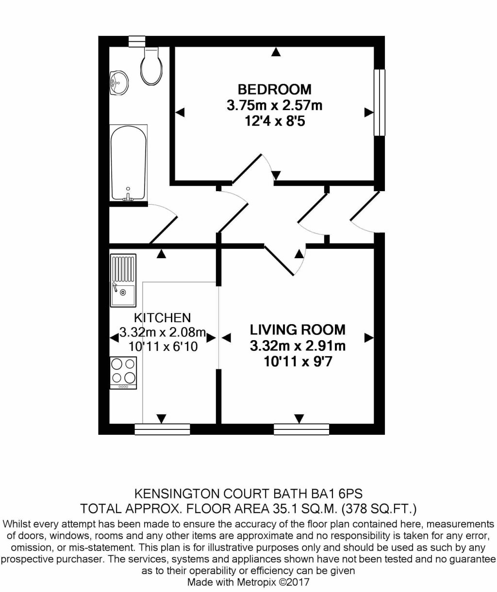 1 Bedrooms Flat to rent in Kensington Court, Bath BA1