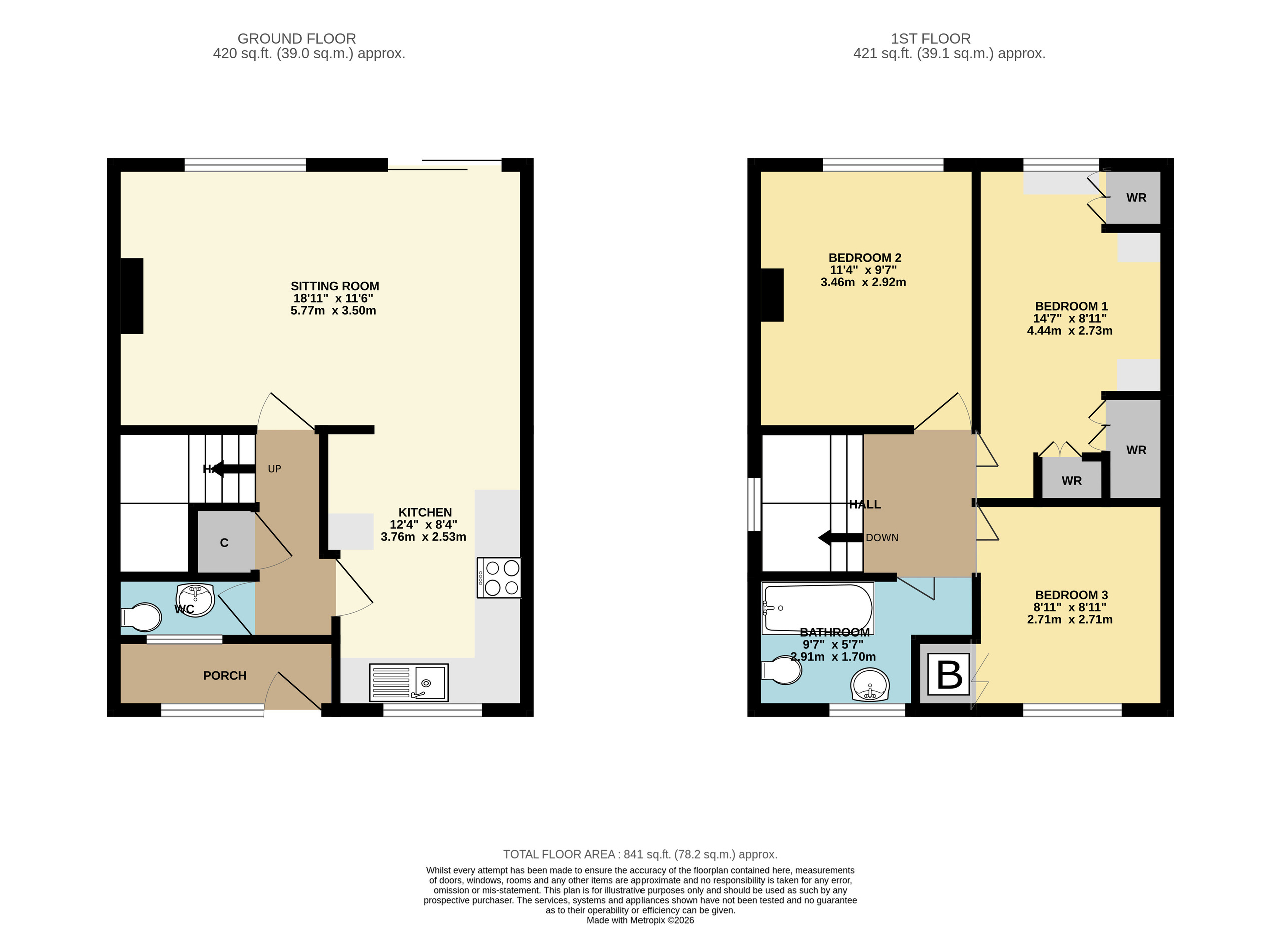 97 Monks Dale, Yeovil floorplan