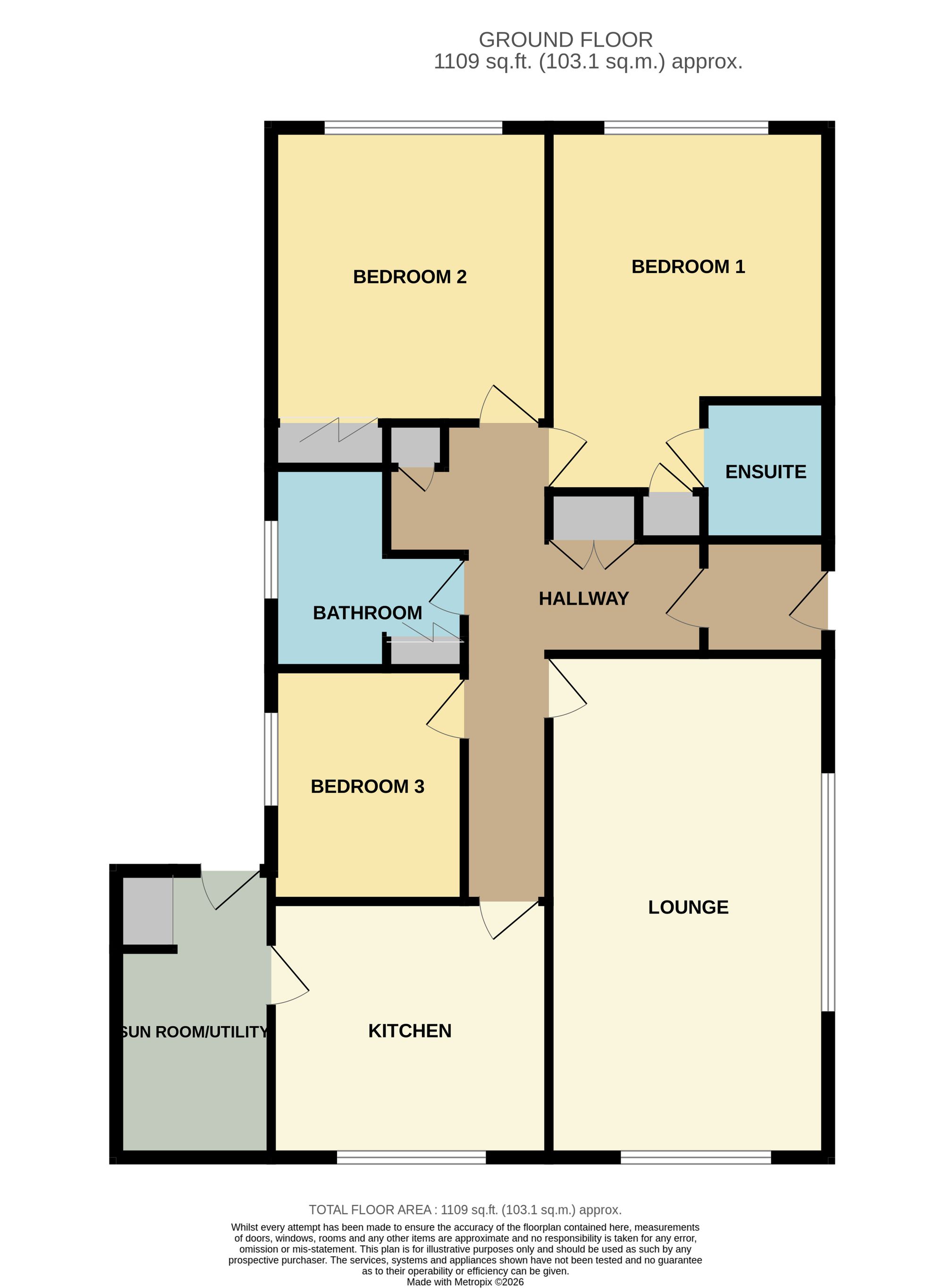3 Barmoor Green, Scarborough floorplan